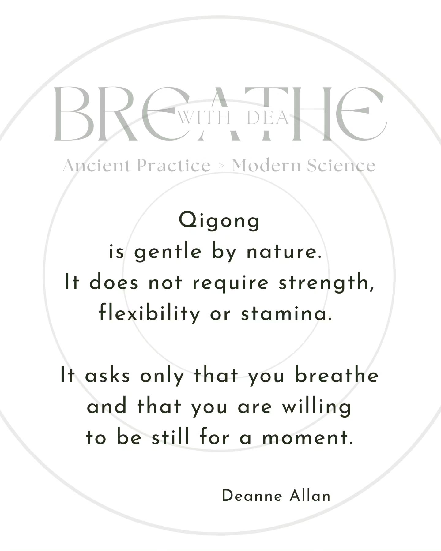 Qigong (chi kung) is gentle by nature.
It does not ask the body to push harder, stretch further, or perform.
There is no need for strength, flexibility, or stamina.
It asks only that you breathe…
slow down for a moment…
and allow the nervous system to soften.
In the stillness, the body begins to remember how to restore itself.
This is the quiet power of Qigong. 🍃