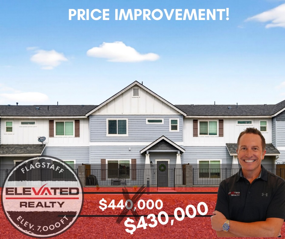 $10,000 price drop. Now $430,000.
Now the lowest-priced townhome in the development and very likely the one in the best condition. Clean, dialed in, and in tip-top shape, this is the kind of value that doesn’t come around often in Bellemont.
If you want move-in ready without paying a premium, you need to see this one.
#Elevatedrealty #Flagstaffrealestate #FlagstaffRealtor #FlagstaffArizona #ExceedingExpectations