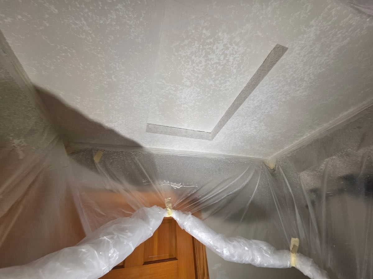 We’ve just finished removing the popcorn from the ceilings, and knockdown is complete. Along with wall painting. We’re tackling three levels of this home each week, giving the customer plenty of time to get ready for the next phase over the weekend. At Henderson Home Painting, we strive to make updating your ceilings and walls as smooth as possible, and we’ll ensure you have access to your home throughout the process. #hendersonhomepainting #popcornremoval #professionalpaintingservices #elkriver #elkrivermn