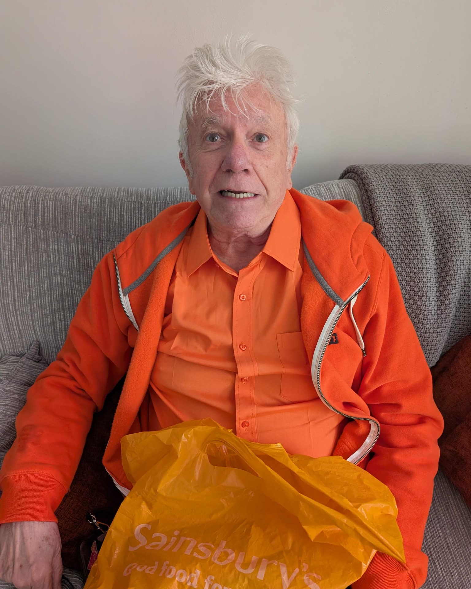 Look at this ORANGE spirit all the way from across the pond! Thank you John for supporting the Mattie Miracles in England! #mmcfwalk