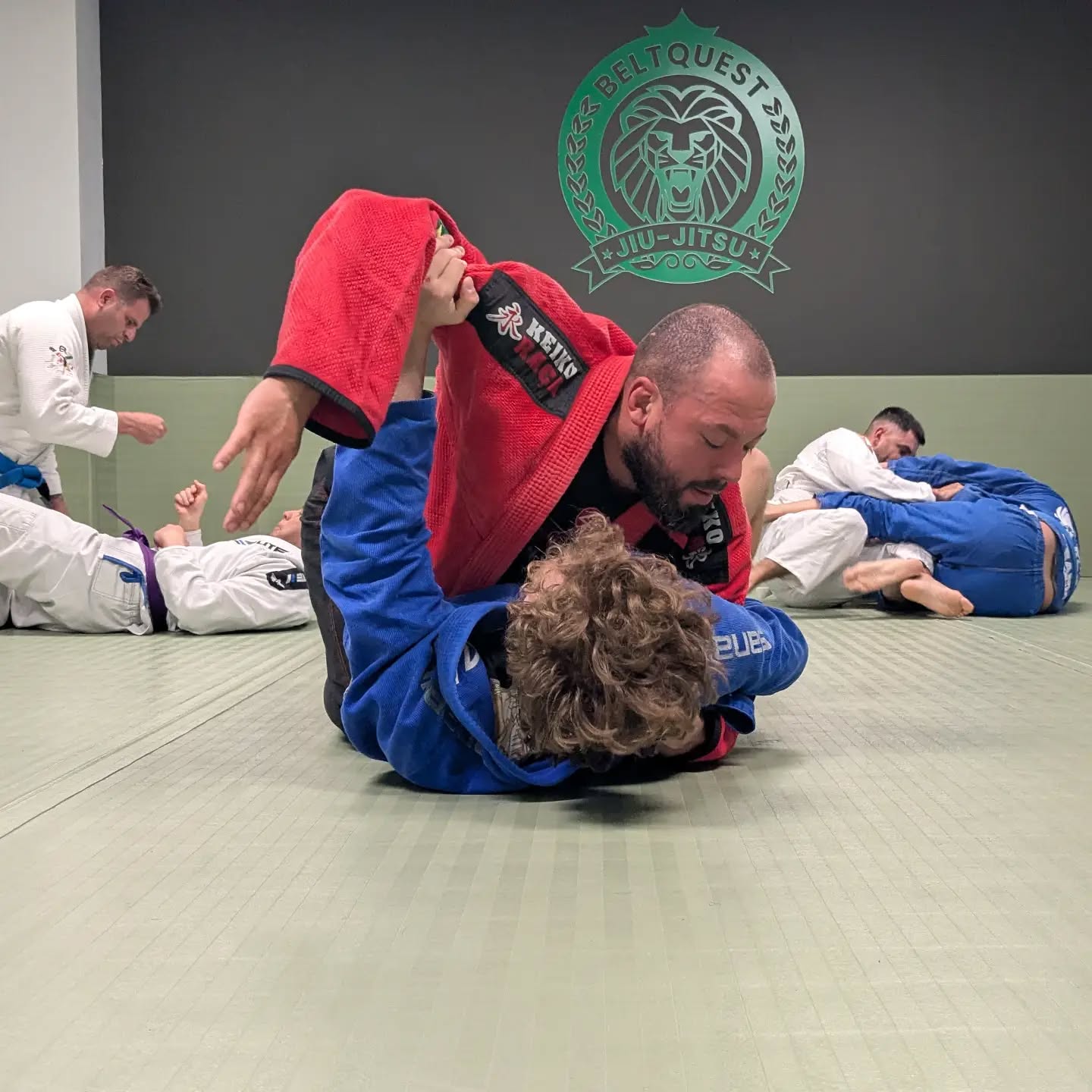 Saturday Gi class. Red, white and blue π