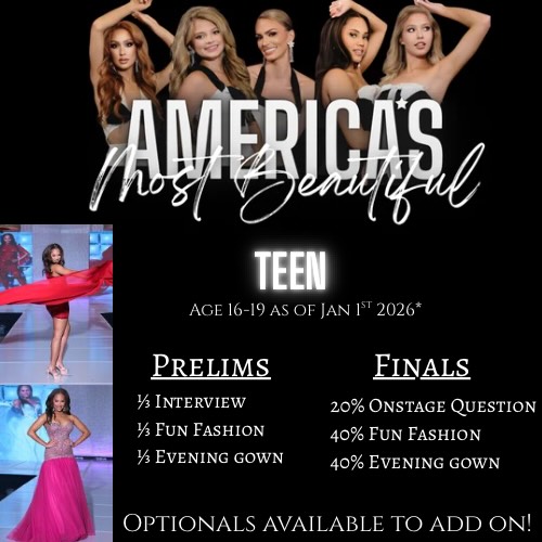 Where are our teens at?!
State and regional titles are still available for National July 22-25th in DFW Texas! #AMBPageants