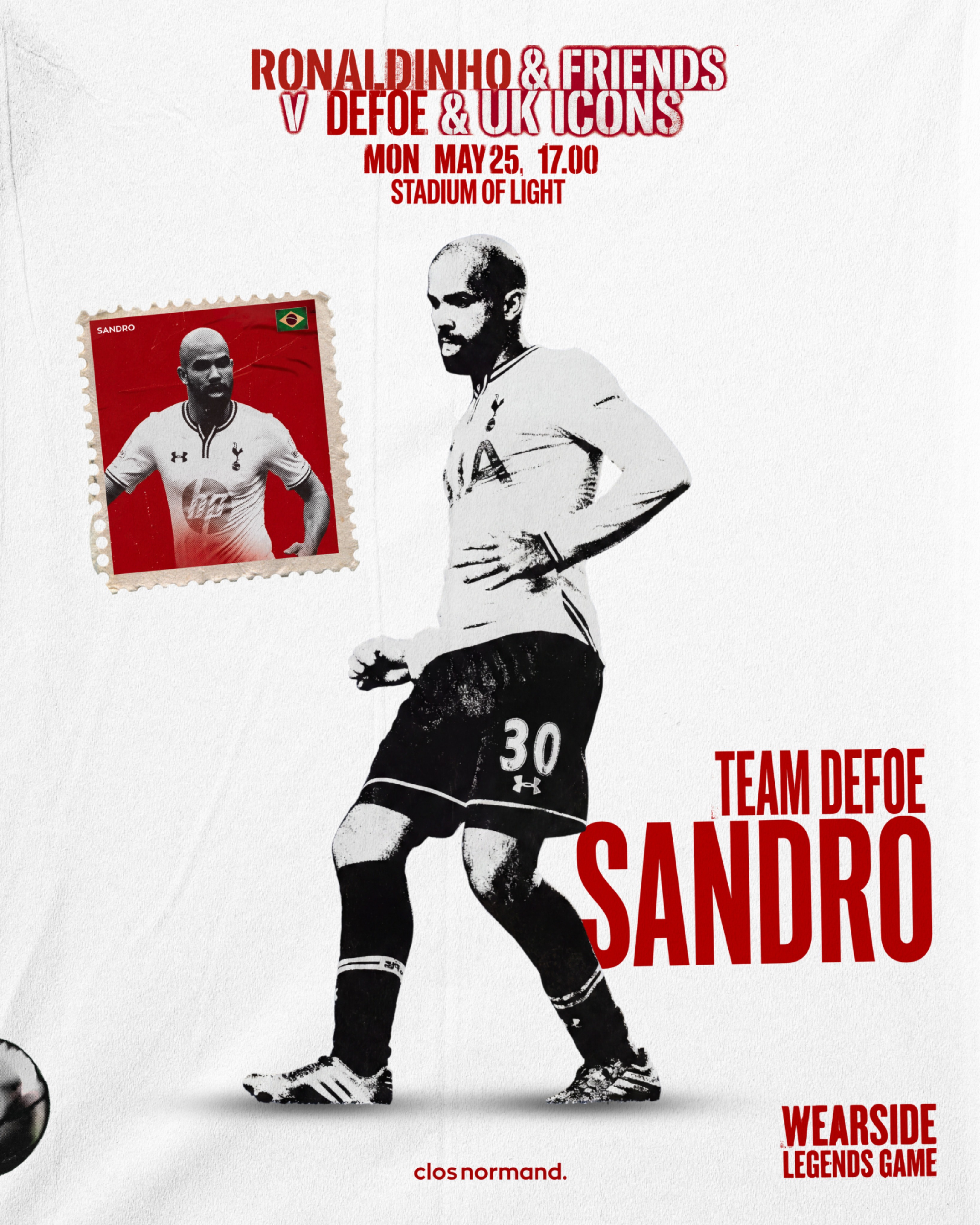Another icon brings his passion straight onto the pitch. Having shared many memories alongside Defoe, he now prepares to face his compatriots on the field⚔️. @sandroraniere joins the UK Icons 🇬🇧🇧🇷.
📅 Mon, 25.05.2026 - 5 PM
🏟️ Stadium of Light, Sunderland
🎟️ Secure your tickets via the link in our bio or on the official Sunderland website.
#defoe
#wearside
#ronaldinho
#sunderland
#legendsgame