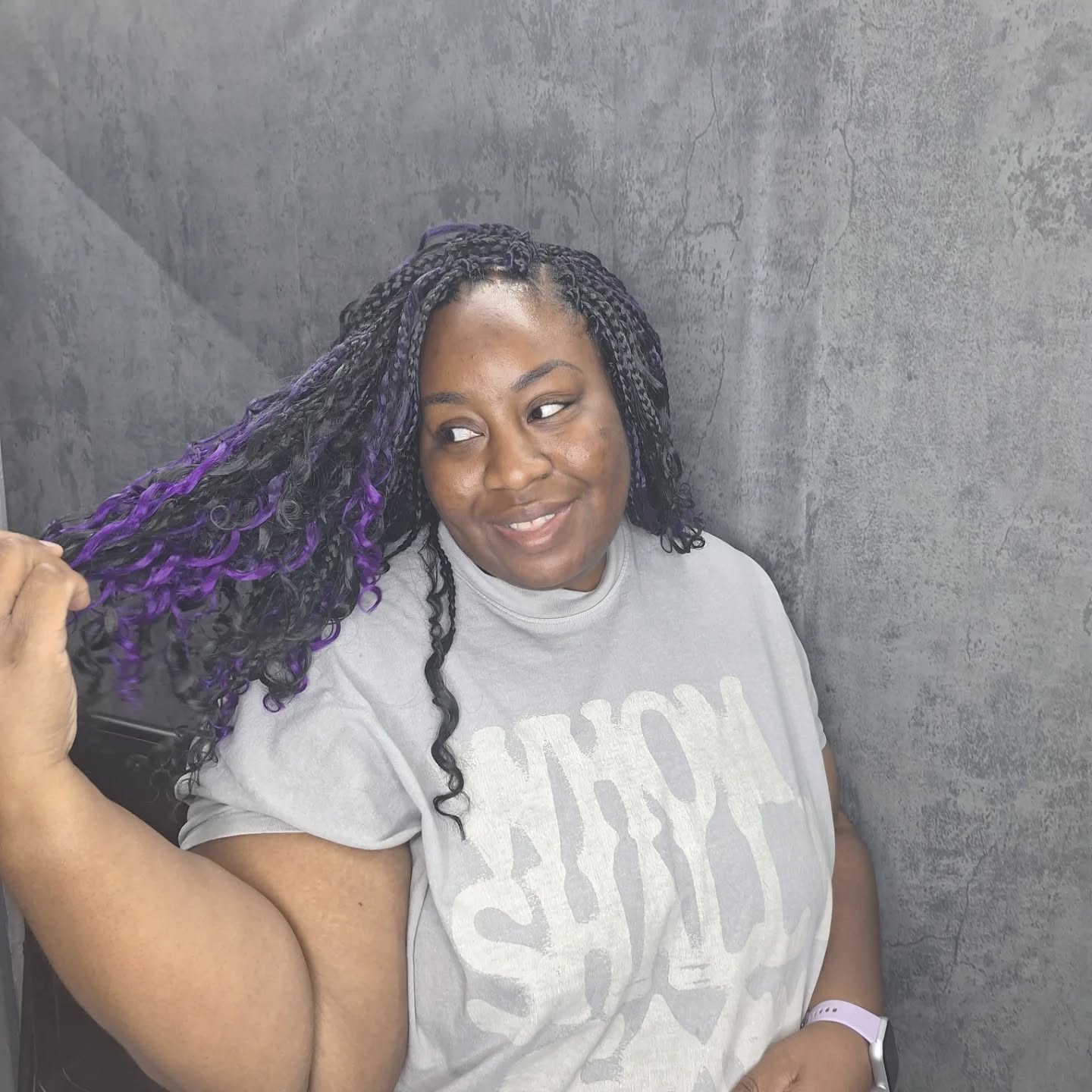 Purple braid season is officially back! 💜