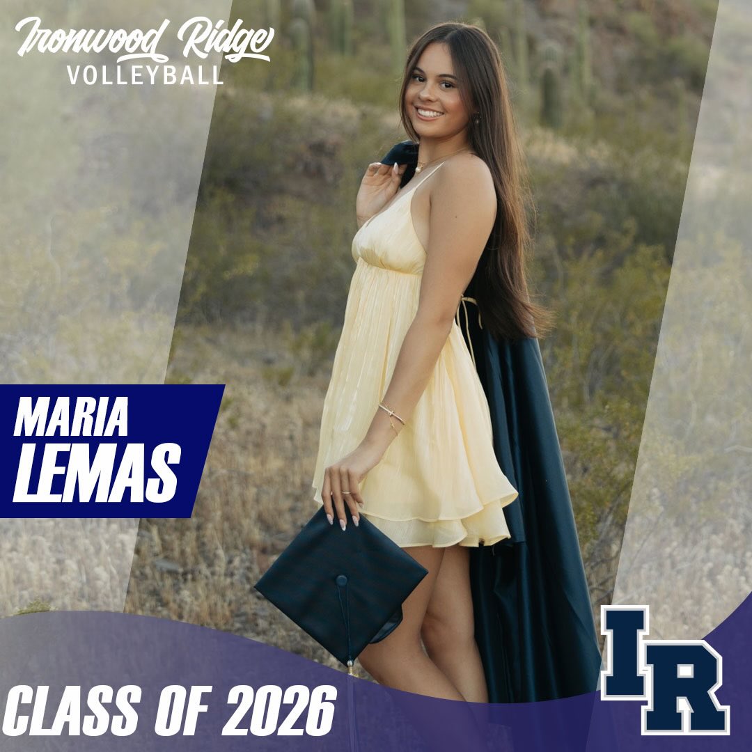 #OurSeniors
Maria Lemas graduates tonight at Ironwood Ridge! Maria played on the Indoor Team and the Beach squad, earning five letters between the two sports. She recently finished her Beach career in the 1s flight and in the top ten of career wins on the Beach!
Maria will attend classes at the University of Arizona this Fall!
#IRVB #SeniorSeason #NighthawkNation #Alumni