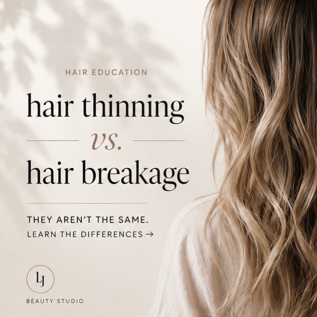 Hair thinning and hair breakage are NOT the same thing… and treating them the same can actually make things worse.
If your ponytail feels smaller over time, you may be experiencing thinning.
If your hair feels frizzy, snaps easily, or looks uneven through the ends, you may be dealing with breakage.
The good news? Both can be improved with the right game plan ✨
At L&J, we focus on healthy hair first; whether that means scalp care, hydration, less heat damage, extension solutions, strengthening treatments, or creating a custom plan specifically for YOU.
Healthy hair starts with understanding what your hair is actually telling you 🤍
Save this post for later & send it to the friend who swears her hair “just won’t grow.” We promise we have the solution to help. 💋L&J
#sanantoniosalon #sanantoniohairstylist #satxhair #satxhairstylist #sanantoniotx