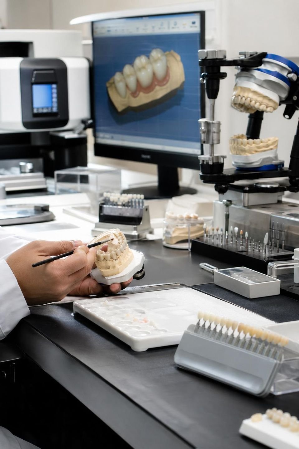 Behind the bench at Trout Dental Laboratory.
Every restoration that leaves our lab has been reviewed against the original scan file, the prescribed shade, and the occlusal contacts specified in the case notes. That review step isn't optional, it's built into every case, every time.
Craftsmanship at scale requires process, not just skill.
#DentalLab #LabLife #DentalCraftsmanship #Zirconia