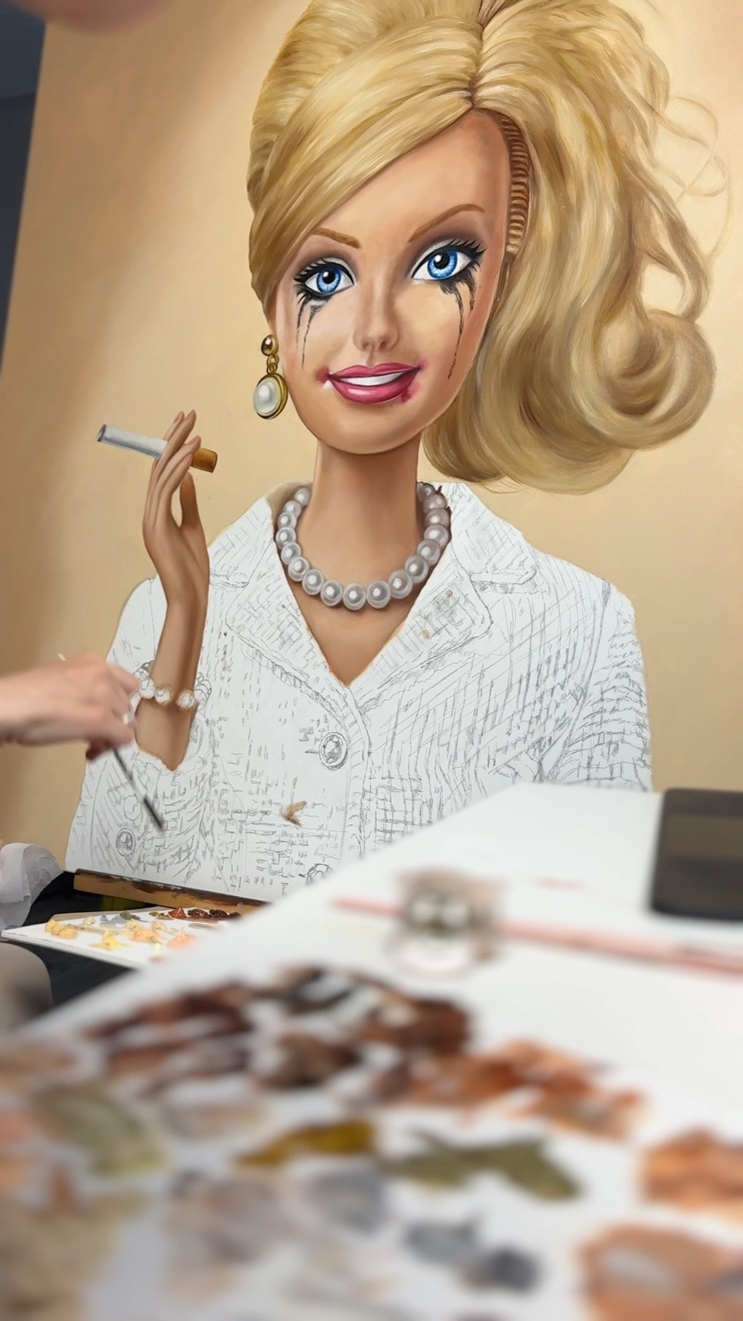 Barbie oil painting process.
Follow my art journey and discover soon the final result of they barbie becoming alive.
#artiststudio #fineart #barbie #artstudio