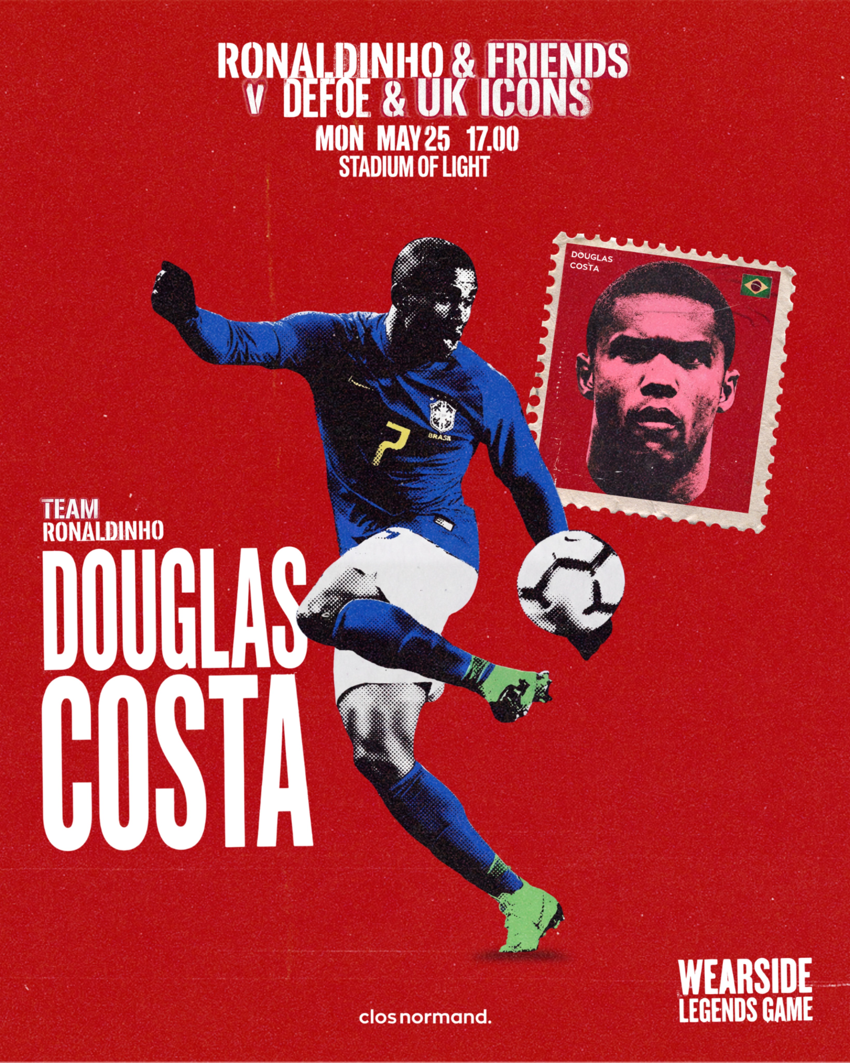 24 trophies in his bag. With his speed and skills, he’s a joy to watch on the pitch. Douglas Costa for Team Ronnie⚡.
📅 Mon, 25.05.2026 - 5 PM
🏟️ Stadium of Light, Sunderland
🎟️ Secure your tickets via the link in our bio or on the official Sunderland website.
#defoe
#wearside
#ronaldinho
#sunderland
#legendsgame