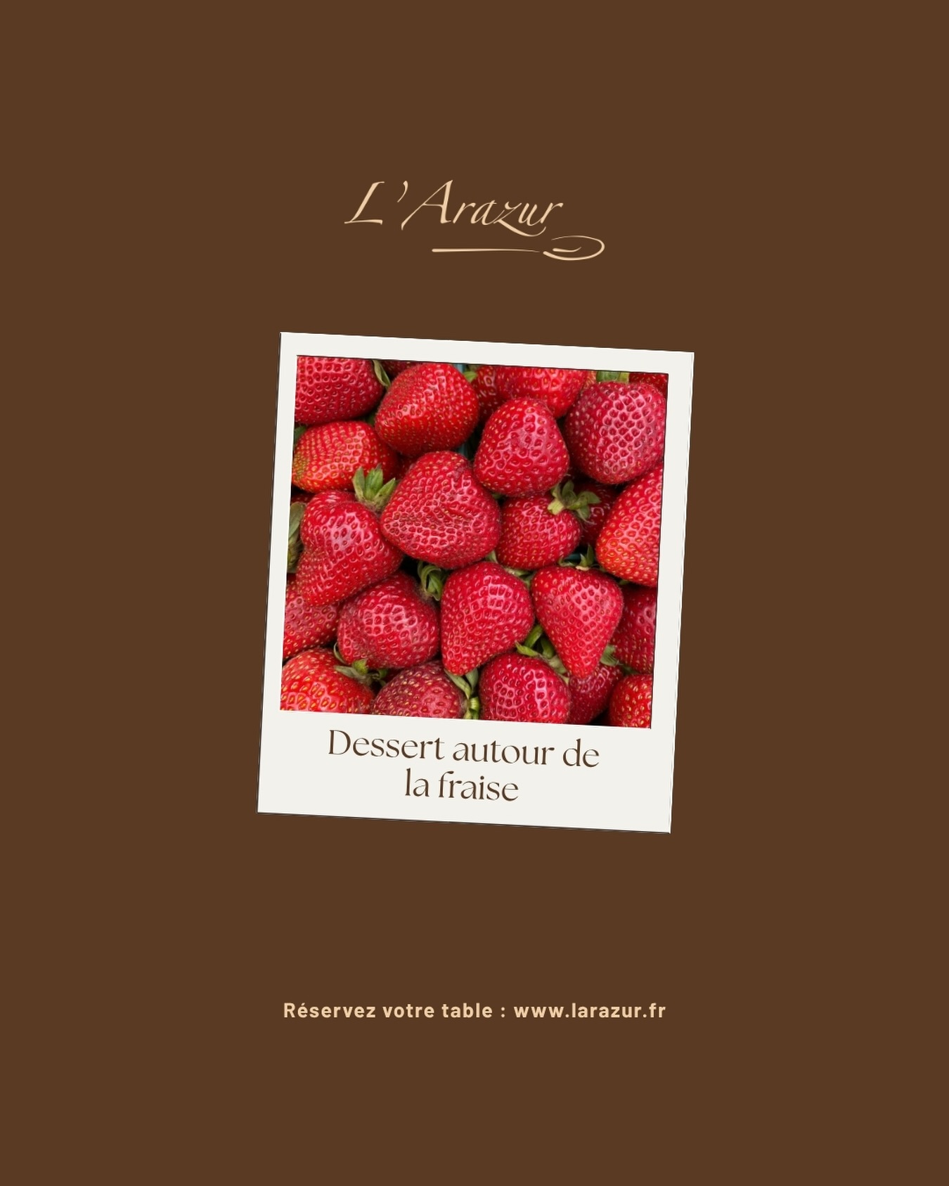 La fraise de saison se décline en douceur, fraîcheur et gourmandise pour un dessert tout en légèreté 🍓
‣ Réservez votre table sur www.larazur.fr