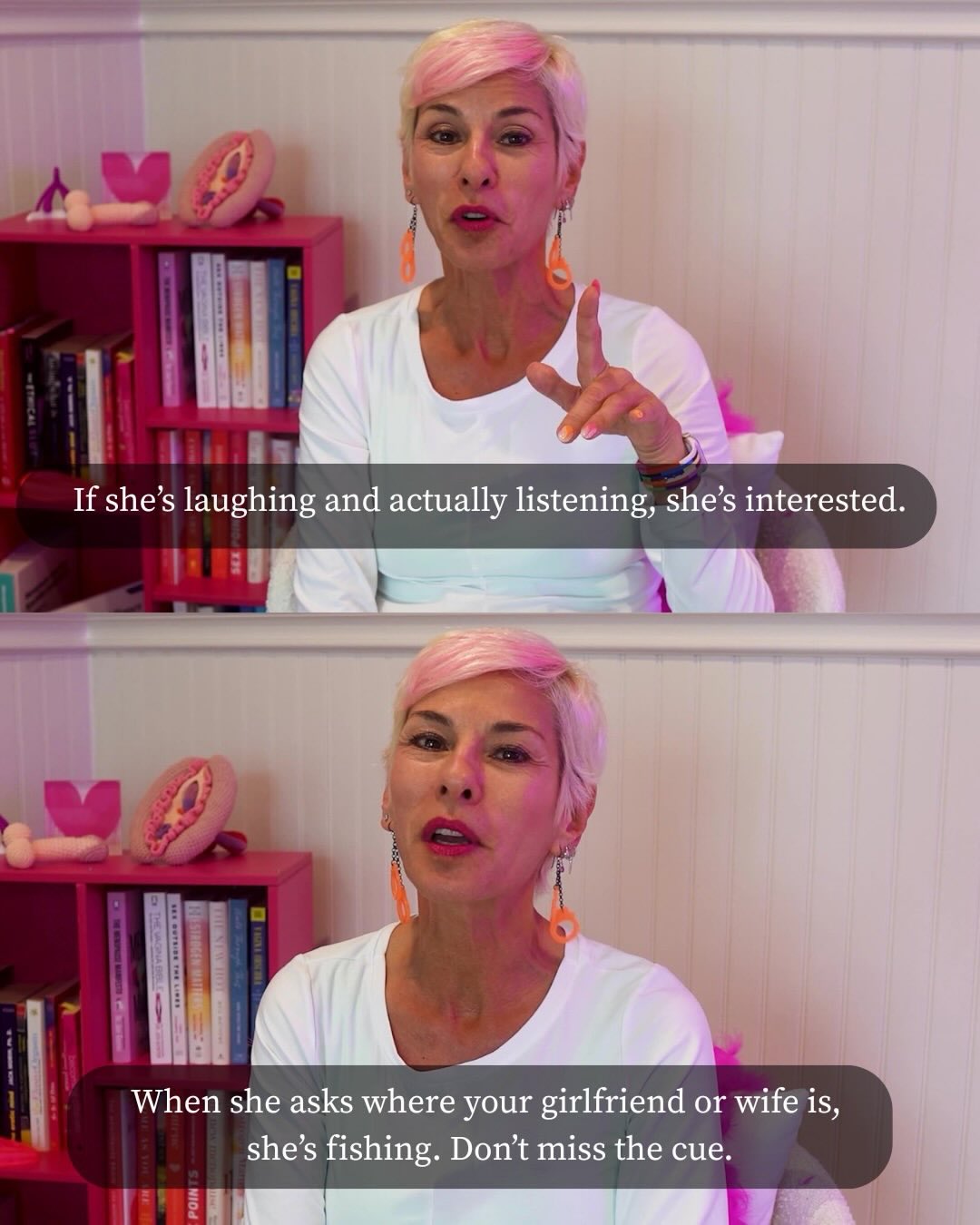 Flirting after 50 looks different. And it works better!
I see so many men miss the signs because they expect teenage behavior in grown women. That’s not how desire shows up at this stage of life.
Women over 50 flirt with intention. With eye contact. With humor. With presence. We don’t waste energy sending mixed signals.
If I hold your gaze a little longer, touch your arm, ask about your life, or laugh and stay engaged, that means something. It’s not random. It’s not polite small talk.
Midlife flirting is confident, clear, and grounded. When you know what to look for, dating gets a lot easier.
Save this.
Share it with someone who needs a decoding lesson!