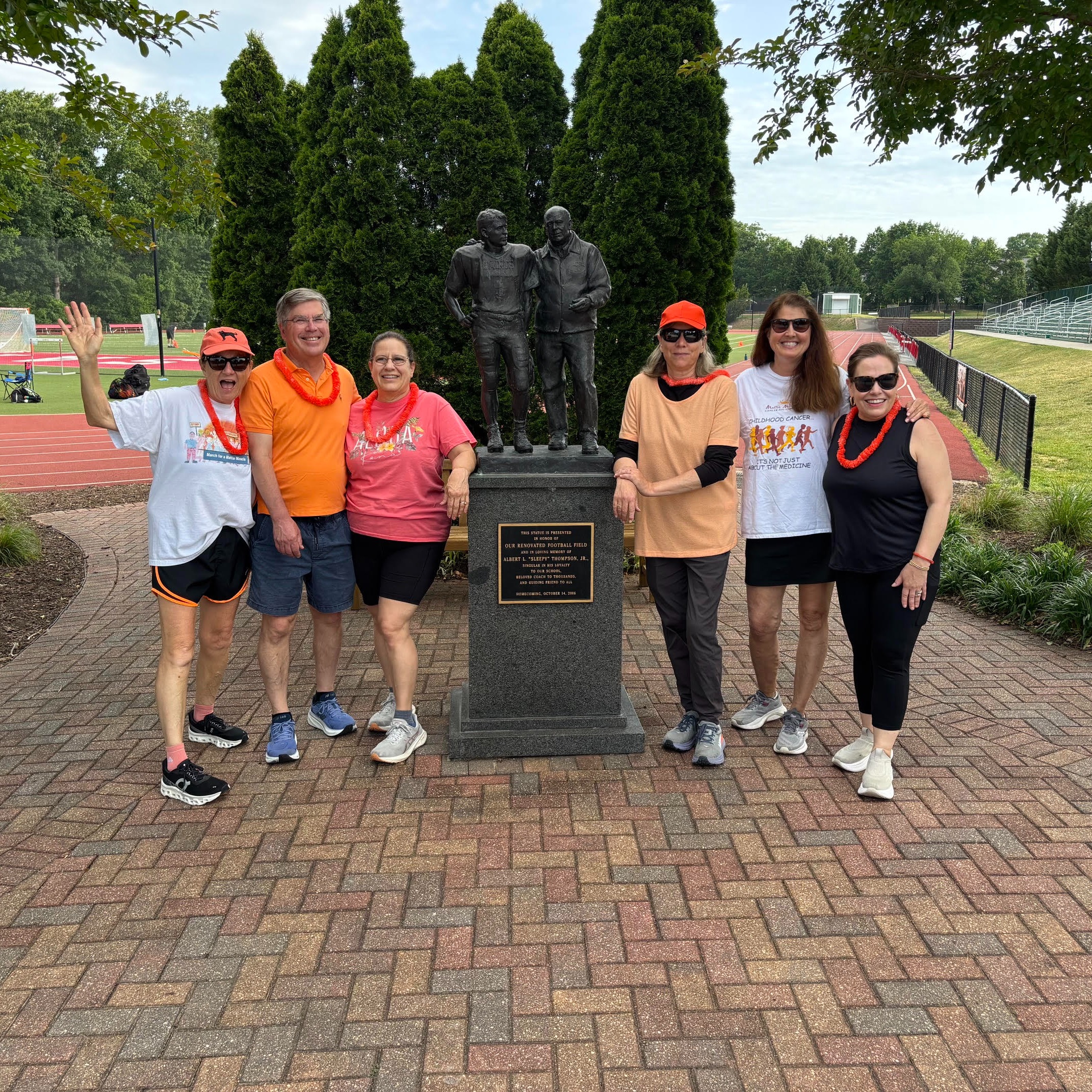Mattie Miracle supporters still gather on the track of Mattie's school on Walk day to walk for the Mattie Miracles. Thank you Ann Henshaw, a founding board member, for the energy and passion you bring to our Walk 17 years in a row! #mmcfwalk