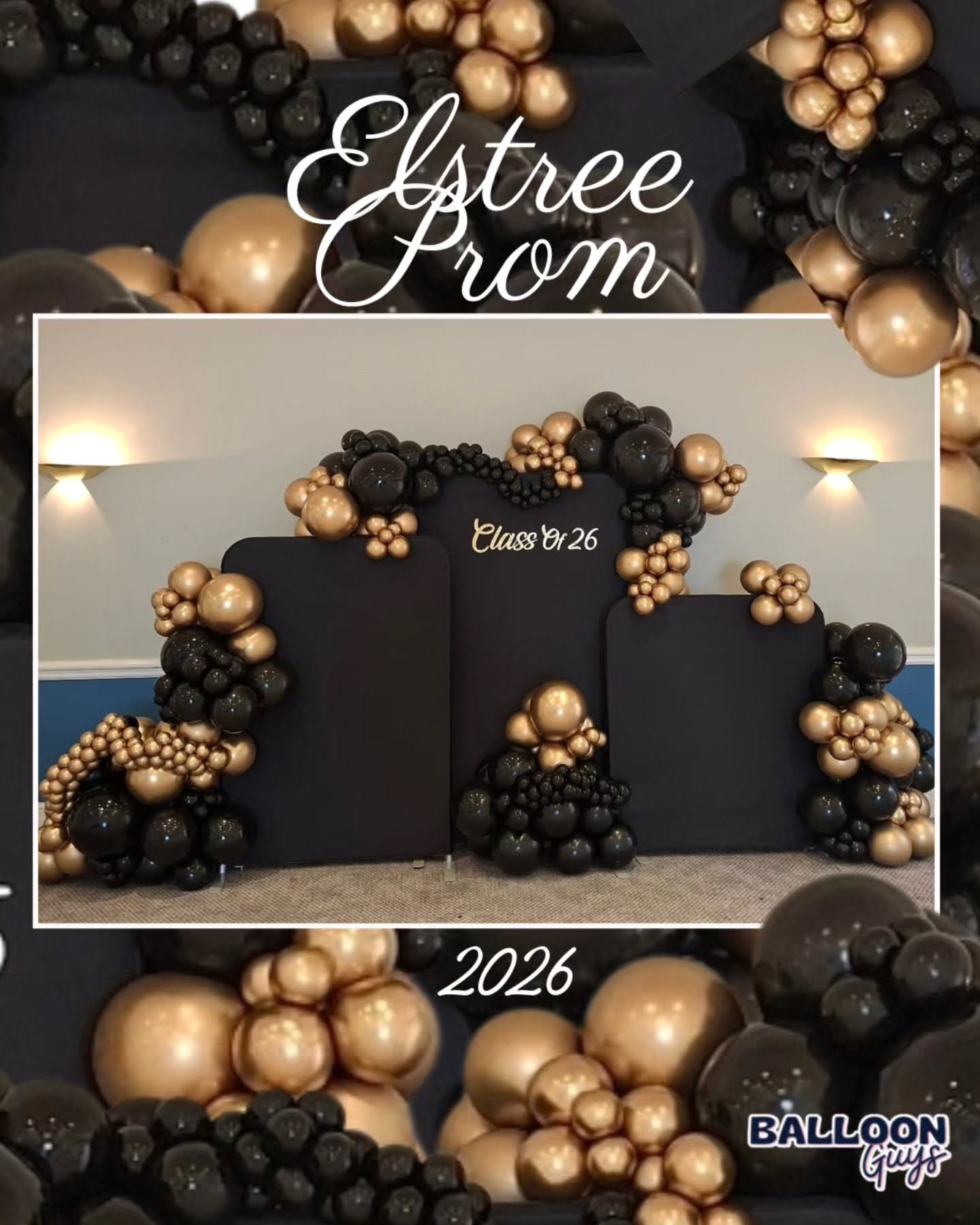 Quick turnaround at the DoubleTree in Elstree for setting up for the local school prom.
They had the sharp black coloured backdrops dressed with black and gold sempertex balloons.
We dressed the tables to match with the latex bunches to tie the tables together.
The backdrops are all metal framed so knew they would stand the groups snaps and look fantastic for the gram.
It took us about 35 minutes start to finish, most of that was unloading .
Guy pre inflates from our studio as the venues sometimes dont have the availability to allow vendors in earlier. 🕶👞
We’ve been supplying the balloons for this specific local prom for a couple of years now, and it’s a job we always look forward to.
The school staff put a massive amount of thankless work into giving these leavers a proper send-off, so we’re always grateful they keep trusting us to handle our bit of it.📸
It’s a privilege to help play a small part in a big night for the community & a night the leavers certainly will never forget.
We think its wonderful when the students arrive and the room is literally transformed for them.
👛👠
Balloonguys.co.uk
👑💄
#Prom2026 #doubletreehilton #prom26 #promideas #elstree