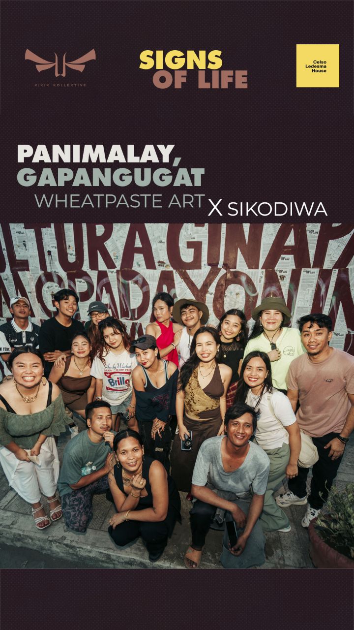Paano huyopan sang kabuhi ang ugsaran sang 104 na ka tuig nga balay?
Gamit ang pilosopiya kag tinaga ni @sikodiwa, gintahi namon ang konsepto kag inspirasyon sang buhi nga kultura sa gahum sang pulong Hiligaynon, mga panimalay kag pamilya sa tubig-dagat sang daan nga Ortiz wharf kag ang mapainubuson nga kusog sang papel.
Gawgaw, tapik. Puksi, tapik. Palad sa magaras nga dingding. Ang kultura nga buhi waay ginatakos sa kahipiron. Kung ini pinasahi, lokal kag may kadadalmon, indi ini mapunggan sa pagpanaringsing.
"ANG KULTURA GINAPANUBLI; KAG PARA MAGPADAYON INI NGA BUHI, KINAHANGLAN INI ITUDLO, IPAKITA, IDIHON KAG IPAAMBIT SA IBAN."
Panimalay, Gapangugat
wheatpaste intervention for
Signs of Life at @celsoledesmahouse
Project concept and curation: @padraick
Wheatpaste design and creative direction: @marrzcapanang
🎦 @rapparappapa