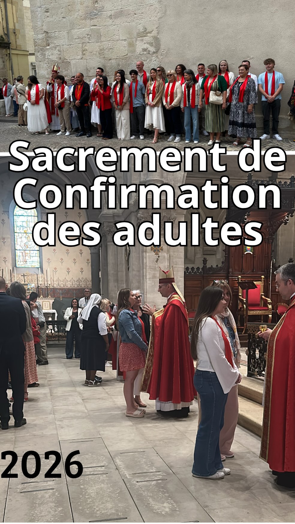 Ce dimanche 17 mai, 228 adultes ont reçu le Sacrement de Confirmation à Nîmes.
Mgr Nicolas Brouwet les a confirmé à la Cathédrale Notre-Dame-et-Saint-Castor, lors de 2 célébrations à 15h00 puis 18h00.
Marqués du Saint-Chrême « Sois marqué de l’Esprit Saint, le don de Dieu », ils sont envoyés en mission.
Entourons-les par notre présence, notre prière et notre joie ! ✨
#eglisecatholique #eglisecatholiqueales #diocesenimes