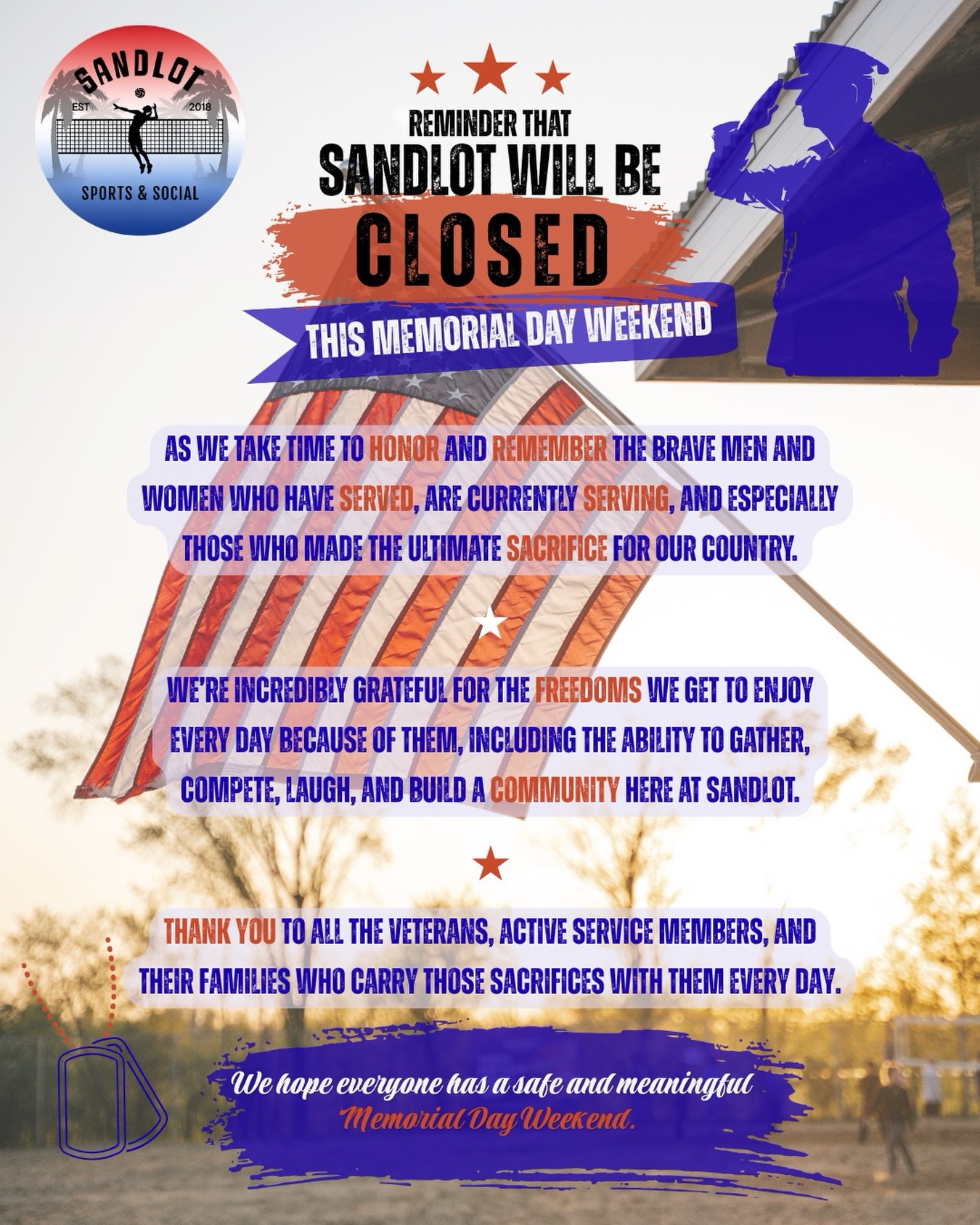Land of the free because of the brave ❤️ See you Tuesday.