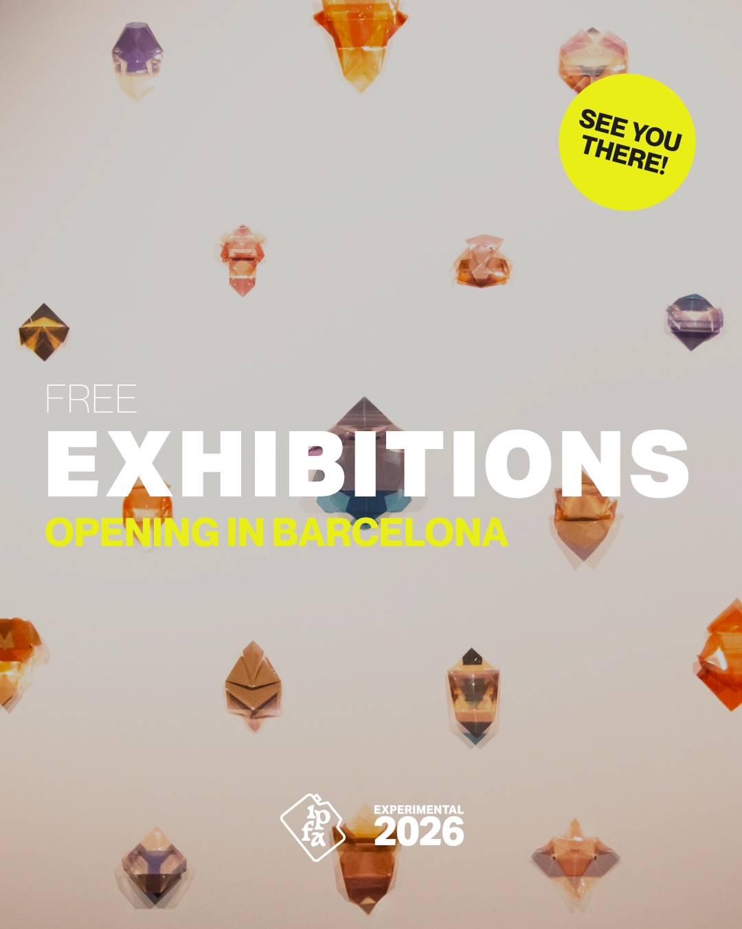 🎉 𝗙𝗥𝗘𝗘 𝗘𝗫𝗛𝗜𝗕𝗜𝗧𝗜𝗢𝗡𝗦 𝗼𝗽𝗲𝗻𝗶𝗻𝗴 𝗶𝗻 𝗕𝗮𝗿𝗰𝗲𝗹𝗼𝗻𝗮 𝘁𝗵𝗶𝘀 𝘀𝘂𝗺𝗺𝗲𝗿!
We’re thrilled to announce 22 exhibitions as part of the Experimental Photo Festival 2026, opening during IPFA Meeting and running through July 😍
All exhibitions are FREE and open to everyone. Here’s the full lineup:
📍 MONT.BCN Laura Brinkmann @laurabrinkmannreimann / Thomas Lafuente @thomas.lafuente/ Louve Delfieu @louvedelfieu
IPFA Meeting — June 30 | Experimental Photo Festival — July 20
📍 LAB NAU ESPECIAL Lluís Estopiñán @lluis_estopinyan
IPFA Meeting — July 1 | Experimental Photo Festival — July 22
📍 GALERÍA BORSÍ Maria Solaguren Beascoa-Negre @solaguren
IPFA Meeting — July 2 | Experimental Photo Festival — July 21
📍 CENTRE CÍVIC PATI LLIMONA Erik Johansson @erik.joh/ / Alexey Shmurak & Dasha Podoltseva @dashapodoltseva / Barbara Justice @justice.barbara_ / Carlos del Rio @theaffablegraindealer / Irina Cheremisina @irina.cheremisina.art / Isabelle Gagne @misspixels / Juan Carlos Rodríguez Ogarrio @juank.rod / Katel Delia @artkatelia/ Kümei Kirschmann @kumeiaa/ Lisa Murzin @lisamurzin_photographer / Luis Macias @luis__macias_ / Maarten Rots @maartenrots / Nic Ma @nicmahkg / Tommy Goguely @tommygoguely / Yinna Higuera @yinnaphotography
IPFA Meeting — July 3 | Experimental Photo Festival — July 25
📍 EXPERIMENTAL HUB Experimental Documentary Photography (Collective): Eli Pimentel @elimpimentel, Katia Motylova-Babinska @motylova_katerina, Marcus De Sieno @marcusdesieno, Alfonso de Gregorio @escapingphotons & Tania Bakum @taniabakum_
IPFA Meeting — July 5 | Experimental Photo Festival — July 23
Barcelona is about to become a playground for experimental photography. Come explore, connect, and be inspired!
Check more details on our webpage (link in bio).
See you there! 🟡