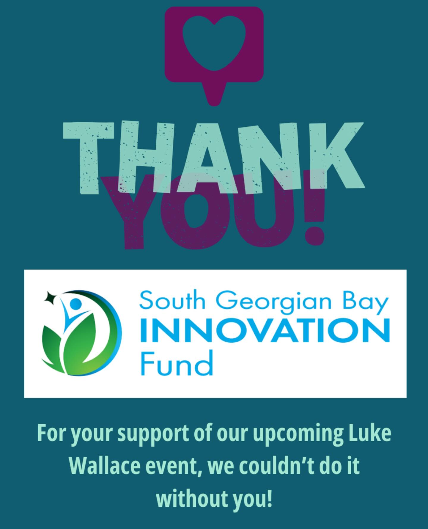 We are so thankful to the South Georgian Bay Innovation Fund for being our Trailblazer sponsor for our Luke Wallace event. With the help of South Georgian Bay Innovation Fund we are able to put on an event supporting community connection, storytelling through live music and raising money to support climate initiatives through CCAT. Thank you so much!
Tickets are still on sale now through the link in our bio!
#southgeorgianbayinnovationfund #climateaction #lukewallace #supportcollingwood