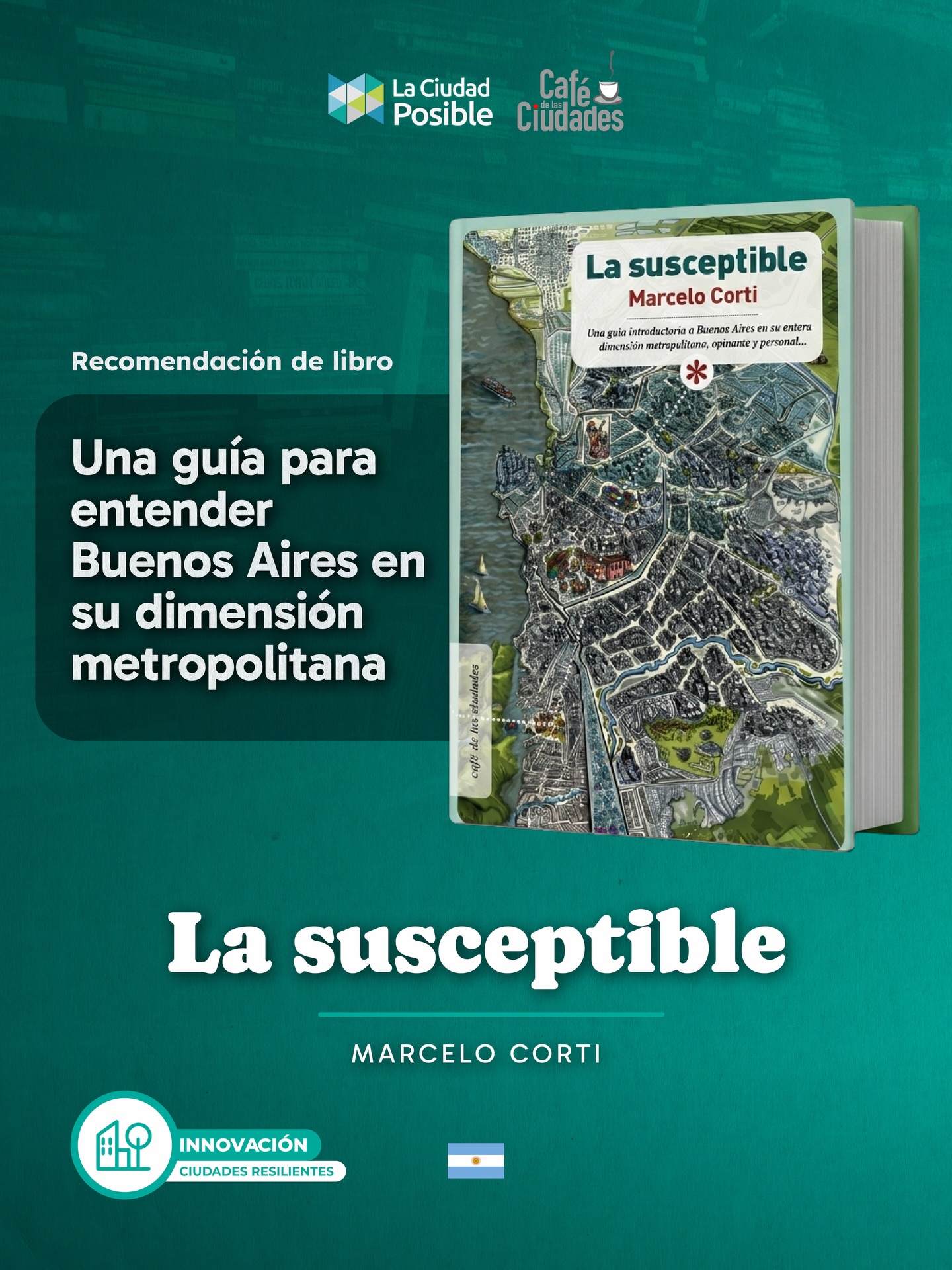 ¿Te gustaría entender la ciudad de Buenos Aires? 📚
Marcelo Corti, parte del equipo de consultores de La Ciudad Posible y Director del Café de las Ciudades. nos recomienda su guía introductoria a Buenos Aires en su entera dimensión metropolitana.
Desde La Ciudad Posible seguimos buscando impulsar espacios de aprendizaje que conectan conocimiento, territorio y acción. 👏🏼
Link en nuestra bio para más información: @laciudadposible