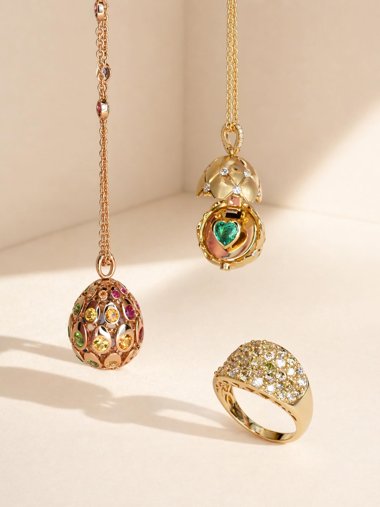 Craftsmanship, and unmistakable luxury.
From the Fabergé Cosmic Egg set with multi-coloured sapphires, to the yellow gold Fabergé egg adorned with a heart-cut emerald, and the brilliance of a fancy yellow diamond ring, each piece tells a story of artistry at its most exceptional.
Distinctive, collectible, and designed to captivate, this is jewellery for those who appreciate the rare.
📞 012 460 7231
📧 mmf@alexa.co.za
🌐 www.viennajewellers.com
#ViennaJewellers #Faberge #FabergeEgg #LuxuryJewellery #FineJewellery