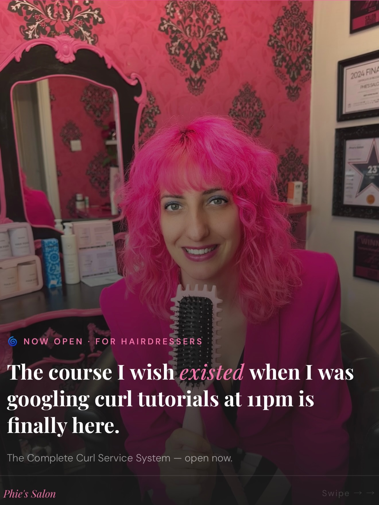 Doors are open! The Complete Curl Service System is here!!💖 everything I wish had existed in one place.
Instant access, lifetime support, £100. Link in bio to enrol
👩🏻🦱💖✨➿
#curlyhairspecialist #hairstylisteducation #curlycuttingcourse #curlyhairtraining #hairstylistsofinstagram