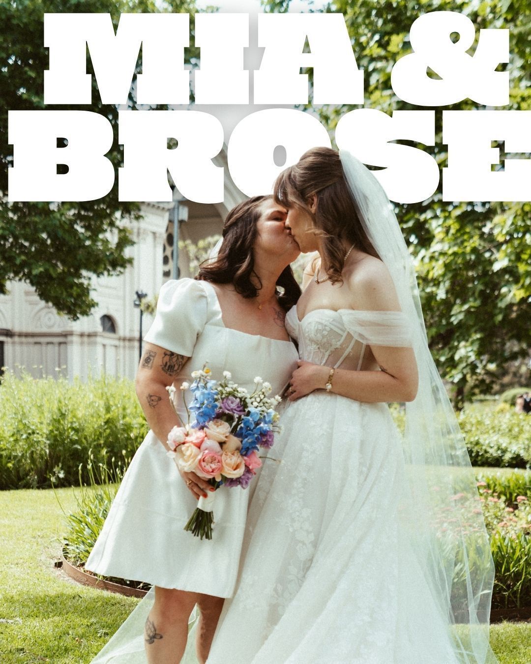 When Ambrose and Mia were taking a moment after they'd signed their Certificate of Marriage, they turned to me and went: "we get to stay friends now right?". Too right, darls.
I love these gals. Not only are they certifiably OBSESSED with each other, they are the most down-to-earth and yet somehow heavenly creatures I've ever met. It's a joy when you meet two people that remind you that soul mates really exist.
!!!! JUST LOOK AT THE WAY AMBROSE IS LOOKING AT MIA IN PIC #3 !!!!!
We laughed, we cried, we sang (Ambrose serenaded Mia with a Maggie Rogers number that we worked on together in the lead up to the big day) and we DANCED. Mia & Brose trusted me with the dfloor and I said: "let's go from Taylor Swift banger to dirty house in 0.005 seconds" and the boogie said YES.
Ugh, icons. The both of them.
📷️ : @lavenderhazeweddings
📍 : @chapel1885