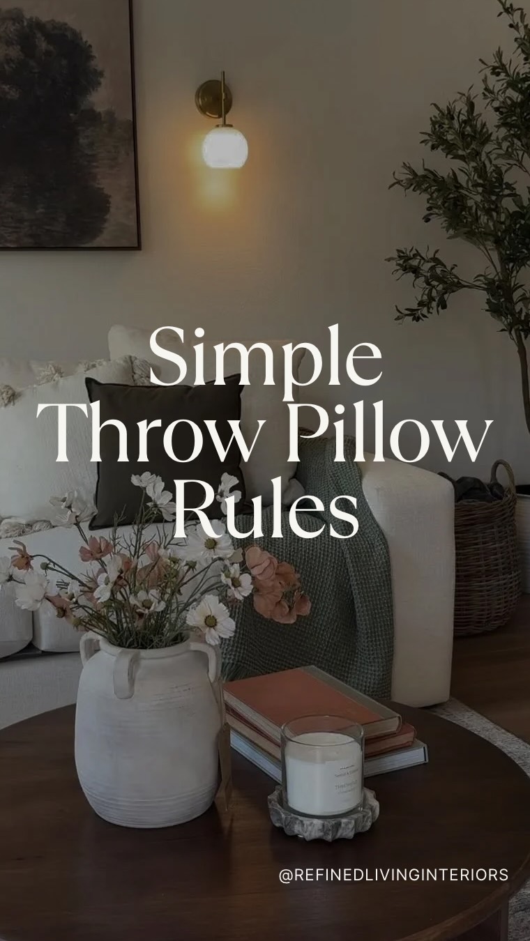 Simple throw pillow rules that make any sofa look more put together✨
