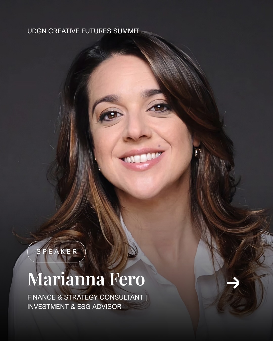 MARIANNA FERO
Finance & Strategy Consultant | Investment & ESG Advisor
Meet Our Creative Business & Investment Speaker Marianna Fero
We are delighted to have Marianna joining us at the UDGN Creative Futures Summit 2026.
With a career spanning investment banking, private equity, and international development, Marianna has spent over a decade advising fashion businesses at the intersection of finance, sustainability, and strategy, making the financial language of the industry legible to the creative people building it.
At the Summit, Marianna will join our Creative Business, Funding & Investment panel, helping our attendees understand the full financial landscape available to fashion founders, from grants and impact investment to ESG-aligned funding, and what it genuinely takes to build a business that is as investment-ready as it is creatively ambitious.
This is the conversation every emerging fashion founder needs to hear.