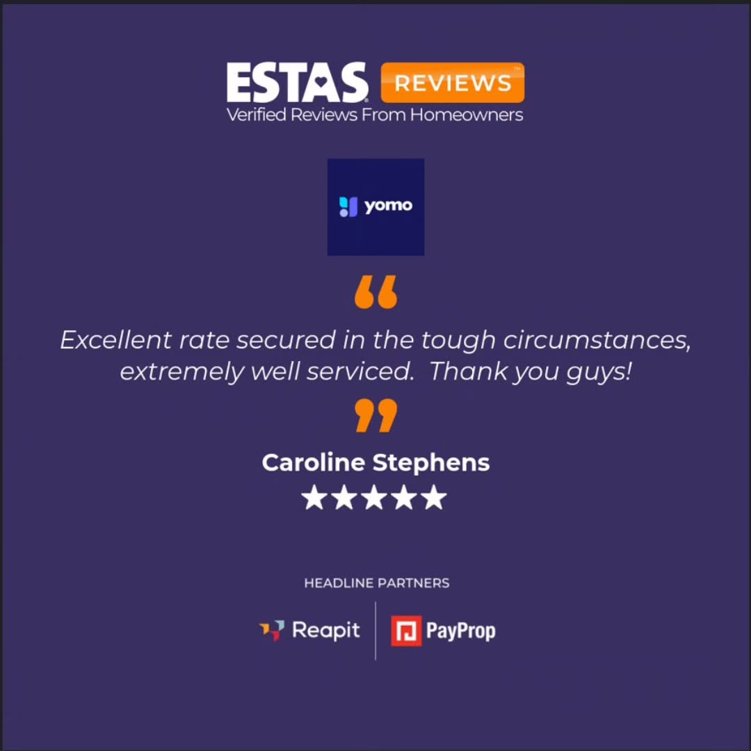 The team at Yomo monitors rates throughout your mortgage journey. If the rates come down, we notify you straightaway, so you benefit from the best deal.
⭐️⭐️⭐️⭐️⭐️