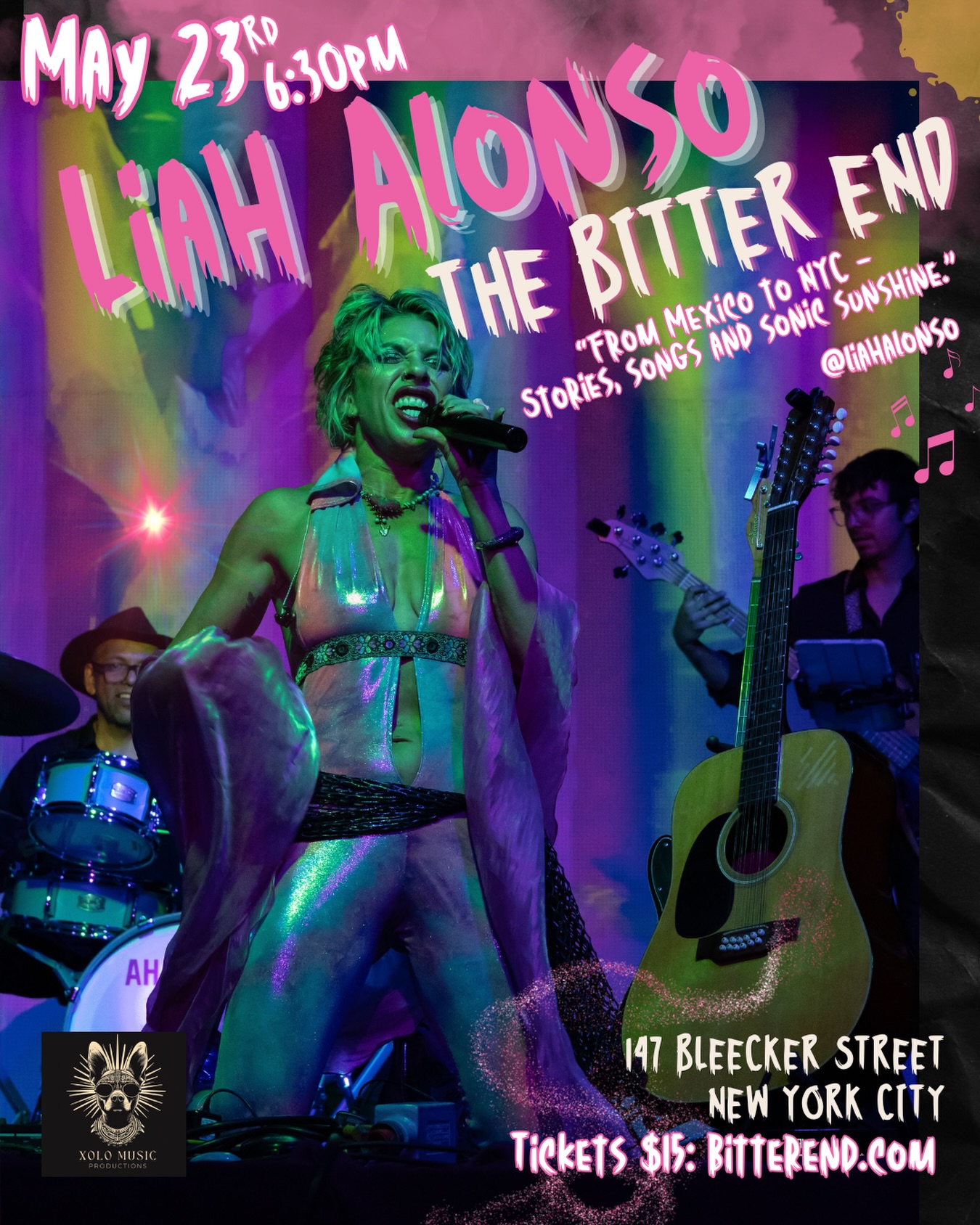 New York — I’m coming home this Saturday🗽🎸
This city is where it all began for me. Subway platforms, a guitar, and a dream that refused to quit. On May 23rd, I’m returning to the legendary Bitter End for a night of stories, songs, and sonic sunshine — straight from Mexico to NYC and back again.
Come share this moment with me. It’s going to be raw, real, and full of joy.
📍 147 Bleecker St, New York City
🕡 Doors at 6:30PM
🎟️ Tickets just $15 → bitterend.com
See you there. ✨
@liahalonso #singersongwriternyc #nycmusic #subwaymusic