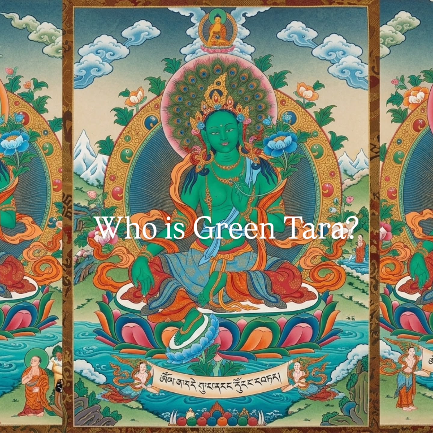 Green Tara is a fully enlightened female Buddha and a powerful bodhisattva in Tibetan Buddhism. Revered as the "Mother of Liberation," she embodies enlightened compassion and swift action. She is often called upon to overcome obstacles, alleviate suffering, and protect beings from worldly dangers.
Green Tara is easily recognizable by her distinct physical posture and attributes:
The Color Green: Her emerald hue symbolizes active, swift compassion and the karma family of enlightened activity.
Readiness to Help: Her right leg is slightly extended, signifying her readiness to step off her lotus throne and leap to the aid of those who call upon her.
Hands and Mudras: Her right hand rests on her knee in the gesture of granting generosity (varada mudra). Her left hand holds the stem of a blossoming lotus flower near her ear.
According to Buddhist lore, she was born from the tears of the Bodhisattva of Compassion, Avalokiteshvara. As he wept over the suffering of the world, his tears formed a lake from which two lotuses emerged. Green Tara arose from the white and green lotus as an ultimate, fearless savior.
Practitioners frequently chant her mantra to invoke her protection, wisdom, and blessings:
Om Tare Tuttare Ture Soha
#greentara #mantra ##MantraMeditation #meditationmasterclass takecontrolofyourwellbeing wellnessthatworks