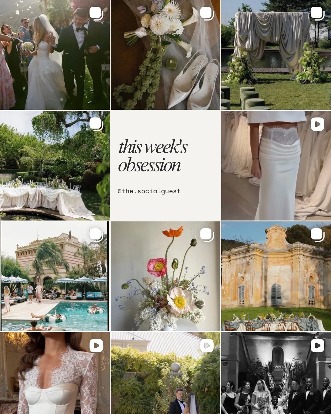 Iโve been quietly collecting this week. Beautiful, curated, and perfectly bridal. Linen-draped tables, handbag bouquets, and venues that belong in someoneโs dream.
Shoutout to every creator, bride, stylist, florist, venue and photographer that ended up in my saved folder.
If this is your vibe, send it to whoever needs to see it. Your future self (and your florist) will thank you.
@ramblewoodevents
@thewholebride
@frenchweddingstyle
@sophiawilde_
@isabella
@jennybachphoto
@inwhite.floraldesign
@corryntimm
@eleonoravocieventdesigner
@gwmwedding
