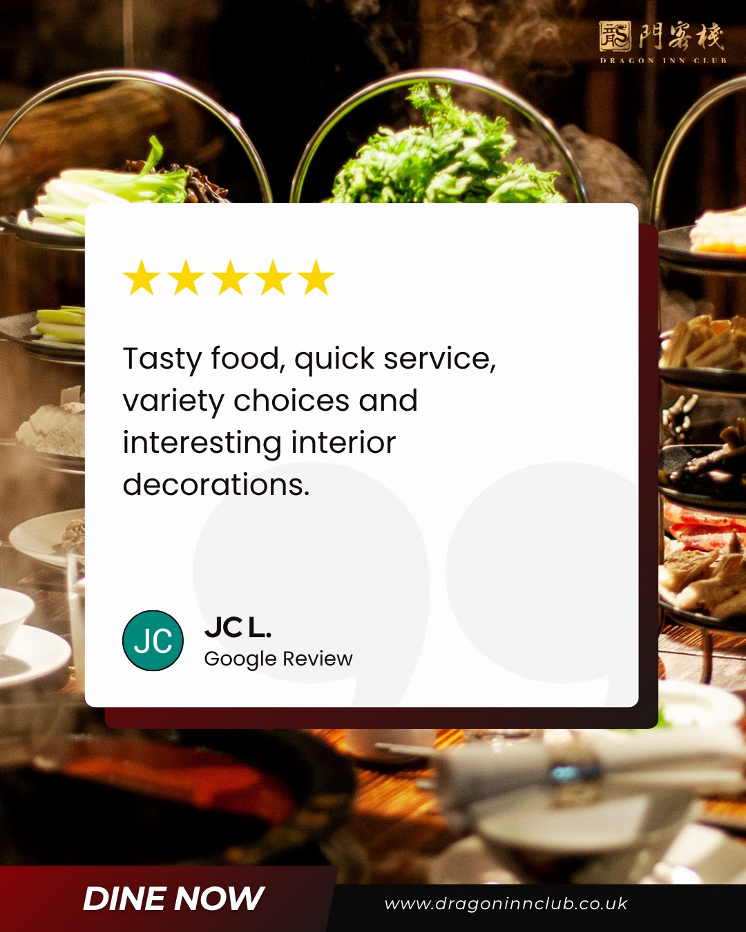 Our guests can’t get enough of Dragon Inn. Delicious food and a welcoming atmosphere make every visit special. We’re proud of the feedback we receive. Every dish is crafted to impress.
#Dragoninclub #Sichuan #Sichuanhotpot #dimsum #london #pimilco #londonvictoria #buckinghampalace #chelsea #theatres