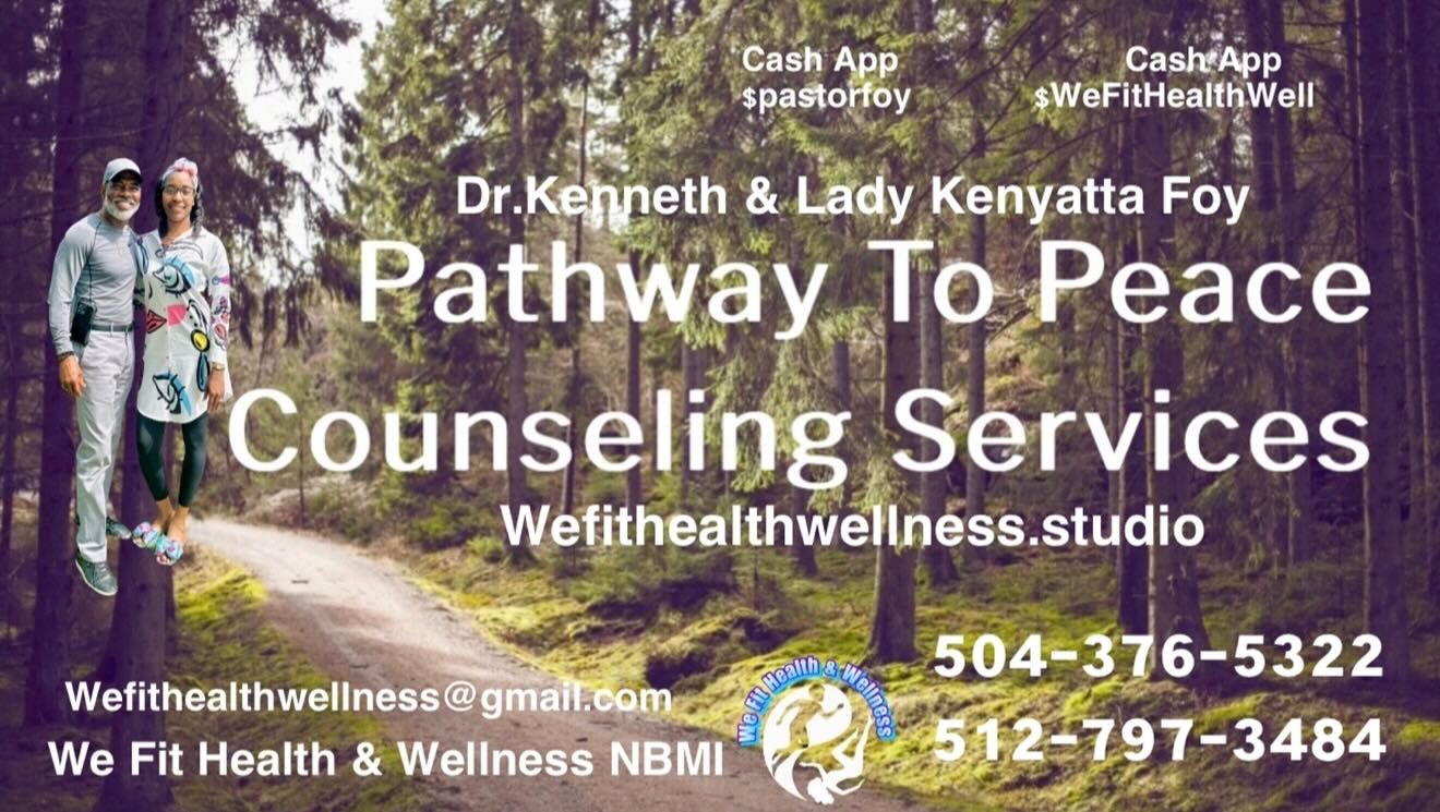 Bookings Are Available Now
Healthcare Providers Focused On Self Care
NBMI
https://www.wefithealthwellness.studio/
We Fit Health & Wellness/Pathway To Peace Counseling & Training’s NBMI
Our primary goal is to facilitate insight for individuals struggling with various life issues. We have constructed a Selfcare program called “We Fit Health & Wellness”.
We’re committed to using a collaborative approach in treatment planning. Clients are encouraged to assist in the development of desired outcomes and goals. You can now schedule your sessions or Book “Dr. Kenneth Foy Sr. & Lady Kenyatta Foy “ for Speaking, Teaching, Preaching, Healthcare & Self Care Services, Training’s or Engagement’s at
https://www.wefithealthwellness.studio/book-online
Or 512-797-3484
Aside from being a Pastor, Dr. Kenneth Foy Sr. persisted also as a Licensed Marriage & Family Therapist, and Addiction Counselor for 25+ years, A Passionate and Compassionate Entrepreneur, Professor of Psychology (SUNO), Counselor, Trainer, Lecturer, Fitness Instructor, Public Speaker, Life Coach, Husband, loving Father and Grandfather. Pathway To Peace/We Fit Health & Wellness NBMI (Healthcare) For Bookings ⬇️
Lady Kenyatta Foy is certified and equipped for all your wellness needs. She’s A Retired Cosmetologist and Fashion Expert. She’s Currently A Visionary, Creative Consultant, Wife, Mother, Grandmother, Mentor, Life Coach, Business & Personal & Spiritual & Developmental Consultant, A Health & Wellness Facilitator, Fitness Consultant & Coordinator, Meditation Guru, An Entrepreneur and A Pastor/Minister of The Gospel. Pathway To Peace/We Fit Health & Wellness NBMI (Healthcare) For Bookings ⬇️
https://www.wefithealthwellness.studio/book-online
#counseling
#Fitness
#consulting
#healthandwellness
#selfcare