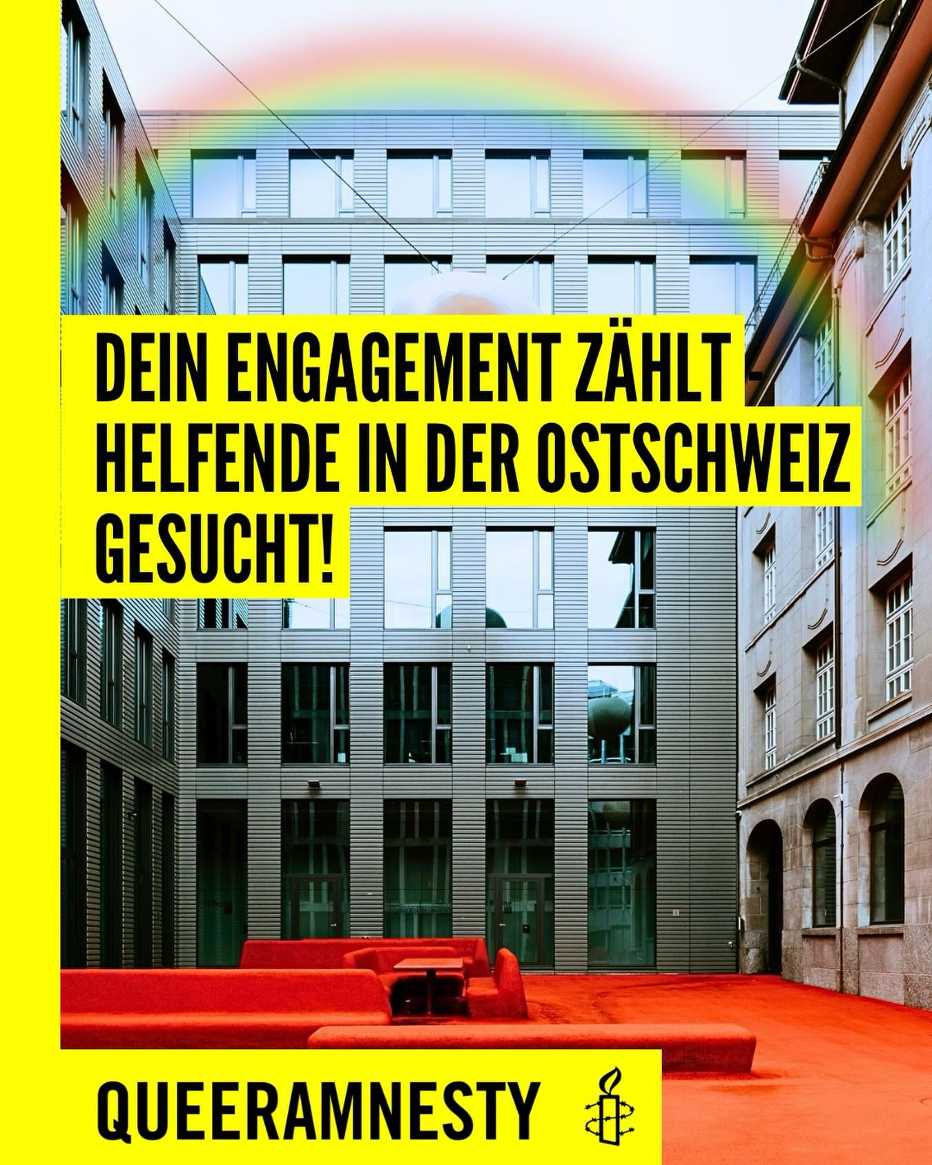 🌈 Freiwillige gesucht – Raum St. Gallen & Thrugau!
Du möchtest dich engagieren und queere Geflüchtete in der Schweiz unterstützen? Als Mentor*in / Volunteer hilfst du bei Alltagsfragen und beim Vernetzen mit der Community – und wirst Teil einer engagierten Regionalgruppe, die sich regelmässig austauscht und gegenseitig stärkt. 💬🤝
✨ Dein Engagement kann den Unterschied machen.
👉 Du wohnst ausserhalb der Region und möchtest trotzdem mitmachen? Melde dich ebenfalls!
📩 Schreib uns einfach eine DM.
Foto: Claudio Schwarz, unsplash
#lgbtq #refuge #queer #volunteer #queerrights