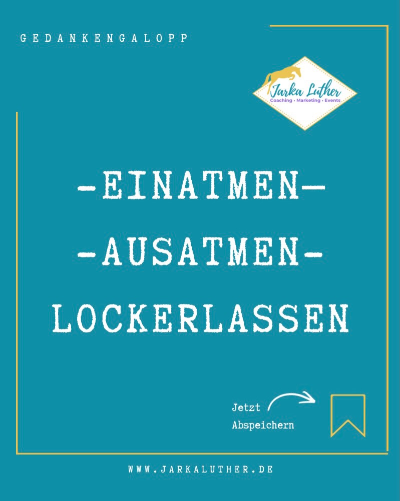 „Vergiss nicht zu atmen 🐴“
Häufig halten wir in unangenehmen Situationen ganz unbewusst den Atem an, verspannen uns oder ziehen die Schultern hoch. Damit signalisieren wir unserem Pferd oft, dass eine schwierige Situation auf uns zukommt. Versuche deshalb bei neuen Herausforderungen oder unangenehmen Momenten, dich bewusst auf deine Atmung zu konzentrieren:
„Einatmen. Ausatmen.“
Dadurch wird man wieder ruhiger, kann klarer denken und lässt negative Bilder gar nicht erst hochkommen. ✨
Schreibt mir gern in die Kommentare, ob ihr diesen Tipp schon kennt, Erfahrungen damit gemacht habt oder andere schnelle Tipps für unangenehme Situationen habt.