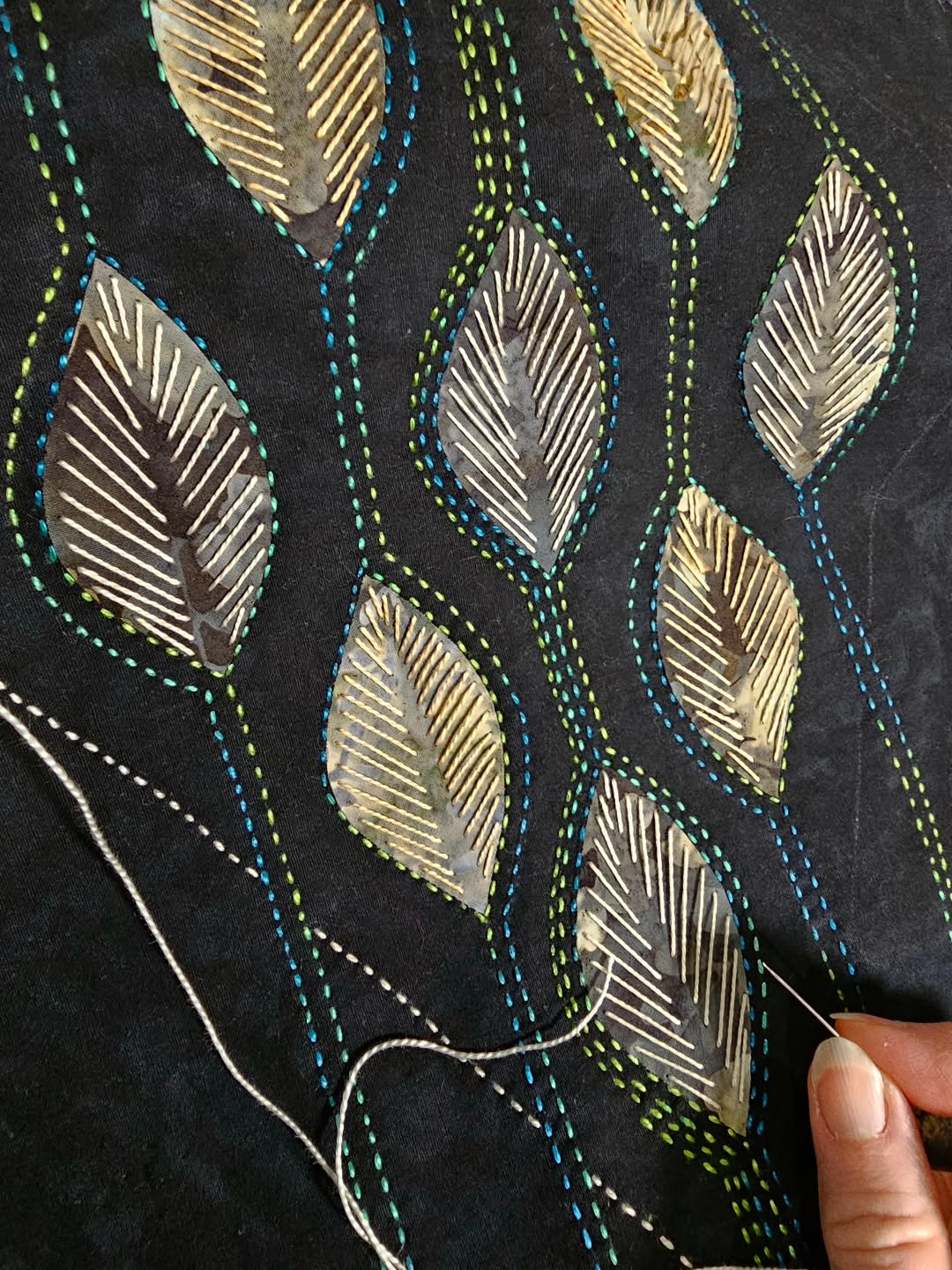 Work in progress on a new #slowstitch project....
#slowstitching #mindfulstitching #contemporarytextileart #contemporarystitch