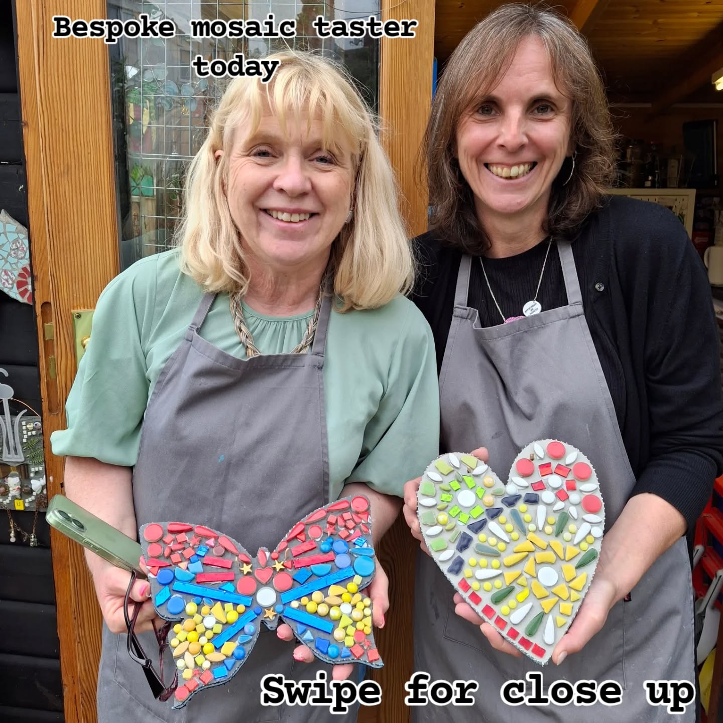 A special mosaic workshop today, another bespoke one for the two of them choosing different bases with stunning outcomes.
Ive a few dates left before August, head to link in bio for more information.