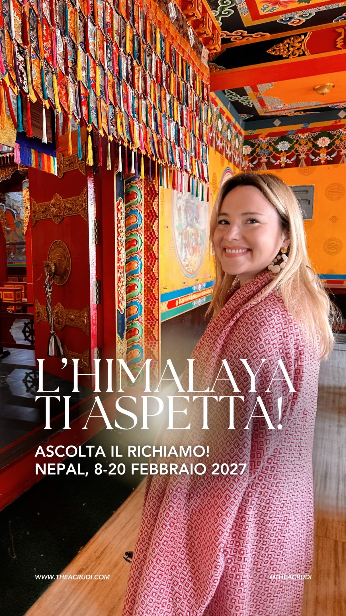 Desidero ricordarti che questa sera, domenica 17 maggio, a mezzanotte, scadrà ufficialmente l’opportunità di riservare il tuo posto per il nostro viaggio in Nepal usufruendo dell’agevolazione speciale sulla quota di partecipazione 🎁🙏🏻
Tra le esperienze che vivremo insieme…
✨ Attraverseremo Kathmandu, cuore pulsante di spiritualità antica, dove varie culture spirituali convivono in un equilibrio millenario. Ci immergeremo tra templi sacri, rituali e simboli, lasciando che ogni esperienza parli direttamente alla nostra interiorità.
✨ Ci sposteremo poi verso Pokhara, porta dell’Himalaya, dove l’energia delle montagne si riflette nelle acque del lago Phewa, creando uno spazio perfetto per rallentare, osservare e ascoltare.
✨ Raggiungeremo Lumbini, luogo di nascita del Buddha, uno dei centri spirituali più potenti al mondo, dove il tempo sembra sospeso e ogni passo invita al silenzio e alla contemplazione.
✨ E infine vivremo Bhaktapur e la valle di Kathmandu, tra antiche città medievali, ma anche i monasteri e villaggi senza tempo, custodi di tradizioni vive e autentiche.
UN PERCORSO INDIMENTICABILE! 😍
Un viaggio di scoperta interiore…
Se senti che la tua Anima ha già risposto a questo richiamo, questo è il momento di agire con un “sì” alla Vita 🫂
✈️ Commenta con NEPAL per ricevere in DM tutti i dettagli del viaggio!
#nepal #visitnepal #viaggiomistico #viaggiare #spiritualità