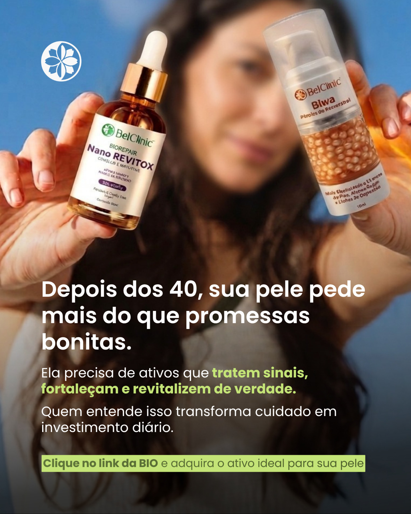 A partir dos 40+, a pele muda e os cuidados também precisam evoluir.
Linhas, perda de firmeza e aspecto cansado não aparecem por acaso.
É nessa fase que fórmulas de alta performance fazem diferença real.
🍃 NanoRevitox ajuda a suavizar marcas e melhorar o aspecto da pele.
🌿 Biwa contribui para mais viço e sensação de cuidado profundo.
Juntos, entregam um tratamento pensado para essa nova fase.
Beleza madura combina com vitalidade e presença.
Clique no link da BIO e descubra o ativo ideal para você 🌱