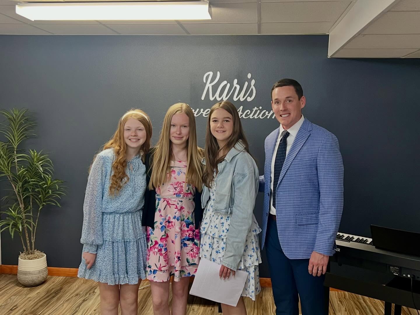 We have been blessed with three great eighth graders for our first year!