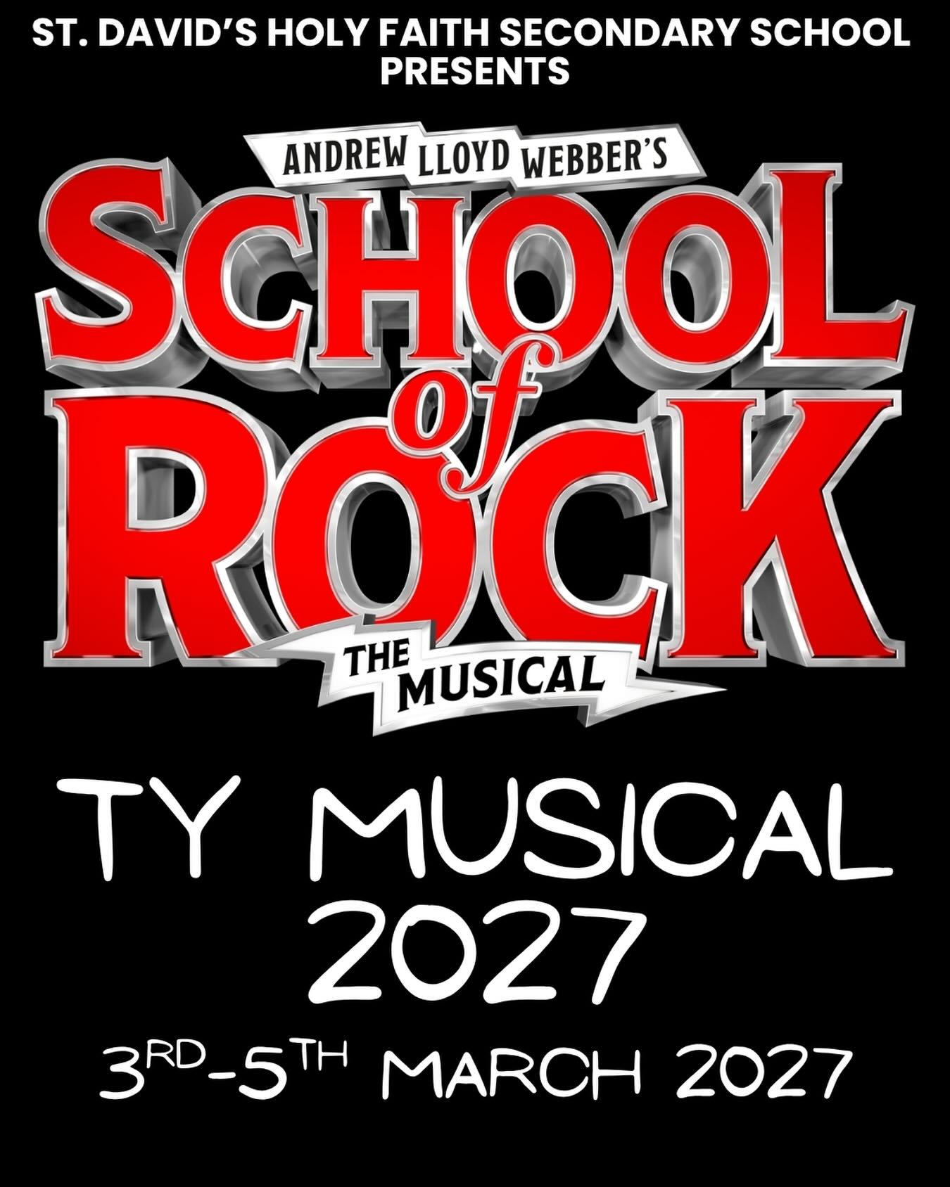 The news is out! The TY Musical 2027 isβ¦ SCHOOL OF ROCK πΈπ€π₯