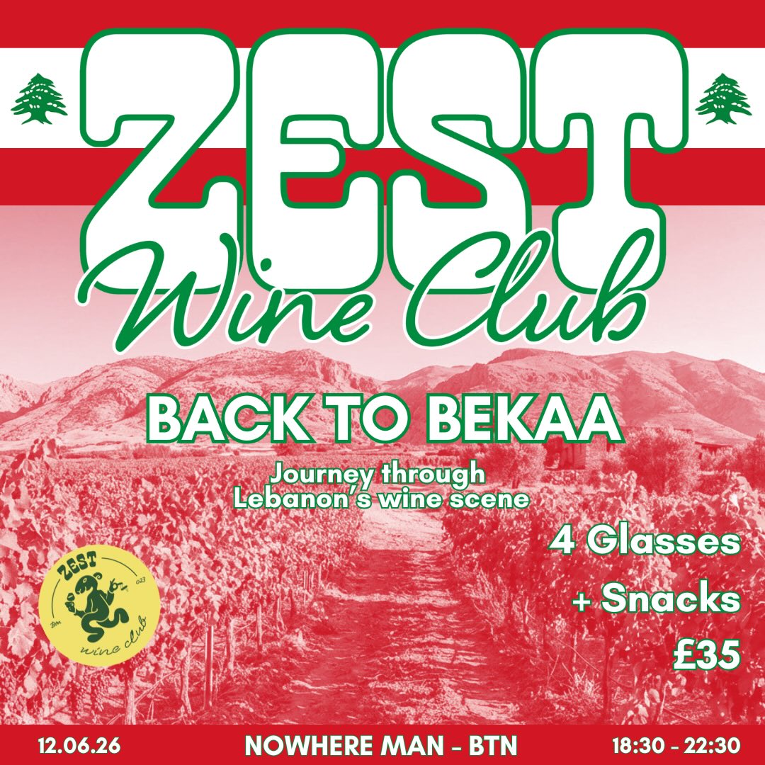 12 June 2026 - Back to Bekaa
We are back with our next pop up @goingnowhereman cafe. Taking over and turning it into a vibey wine bar for the evening, showcasing the beautiful wines of Lebanon. Expect an array of producers and styles and some delicious snacks.
Link in bio to get yourself booked in. Tickets are moving quick already for this one!
Hope to see you there
Sam