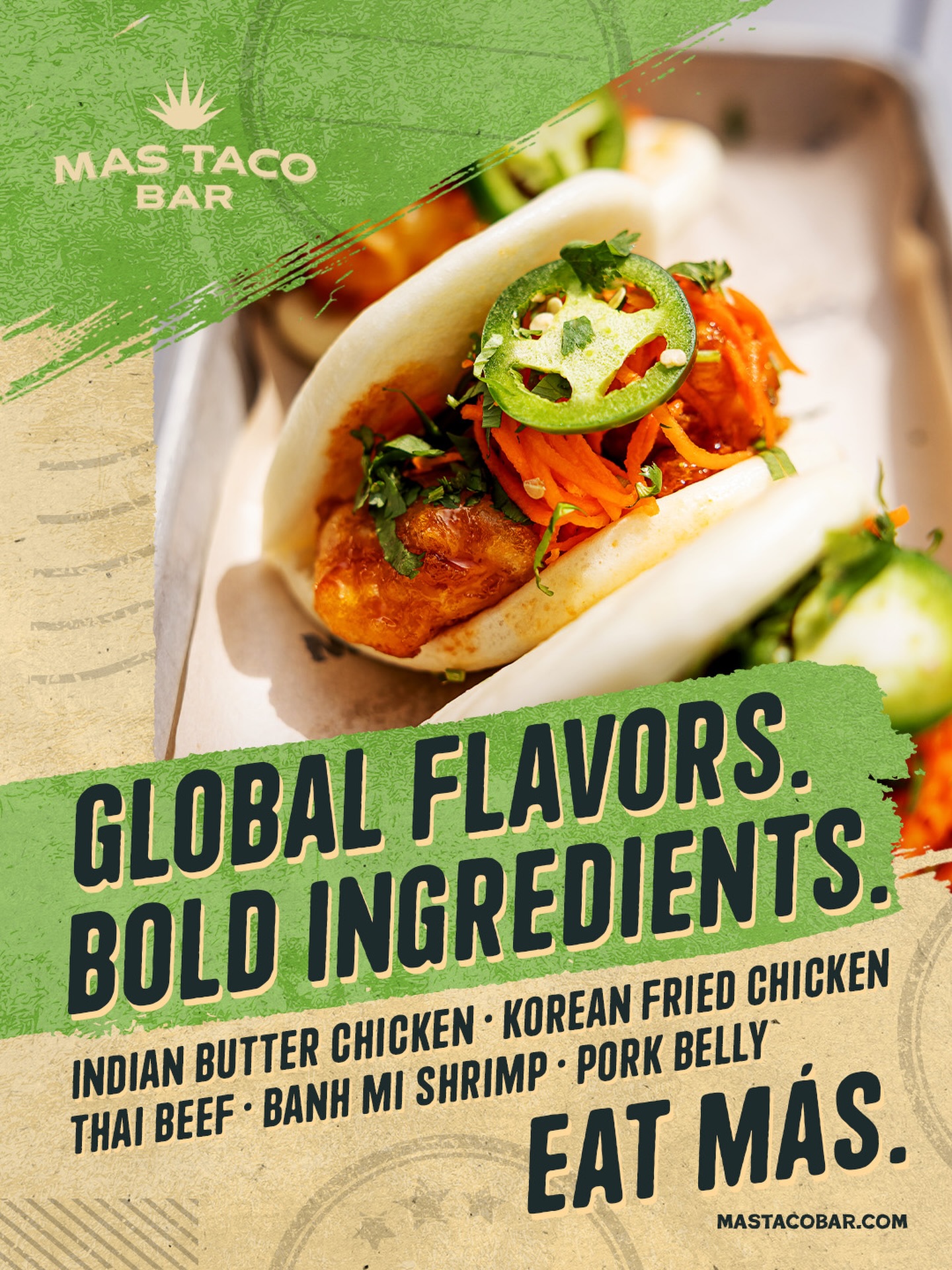 one bite and your taste buds are taking a world tour 🌎🌮from korean fried chicken to banh m....