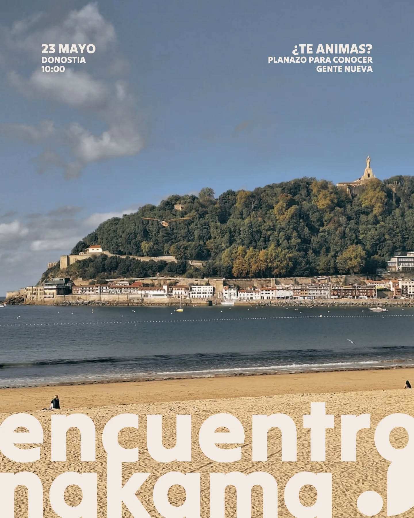 ¿Y si este sábado haces algo diferente? 🌊
El 23 de mayo nos vemos en Donosti para nuestro tercer Encuentro Nakama: kayak/paddle-surf y comida. Si te unes te esperan risas, comida rica y gente con la misma vibra que tú.
Es un plan abierto para todo el mundo que tenga ganas de pasar un día bonito, conocer gente nueva y salir un poco de la rutina.
🌞 Escríbenos para unirte a este plan
:::::::::
Eta larunbat honetan plan bereziren bat egiten baduzu?
Maiatzaren 23an Donostin elkartuko gara III.Nakama Topaketa ospatzeko: kayak/paddle surf eta bazkaria. Etorri gozatzera; itsasoa, janari gozoa eta jende berria.
Egun polit batez gozatzea, jende berria ezagutzea eta errutinatik irtetzea nahi duen guztiarentzat plana.
✨️ Idatziguzu plan honen parte izan nahi baduzu
#nakama #egunpasa #goodvibes