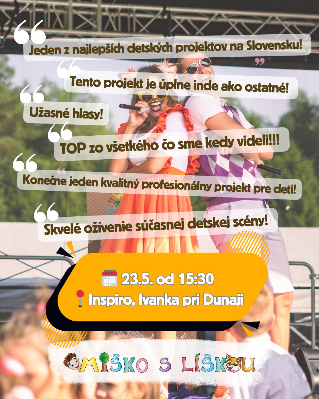 Lepší program na sobotu už nezoženieš! Poď sa s nami baviť, tancovať, súťažiť a tiež pokrstiť naše nové CD-čko! 😍 Vstupenky nájdeš na predpredaj.sk #koncert #predeti #tipnavikend #kamsdetmi