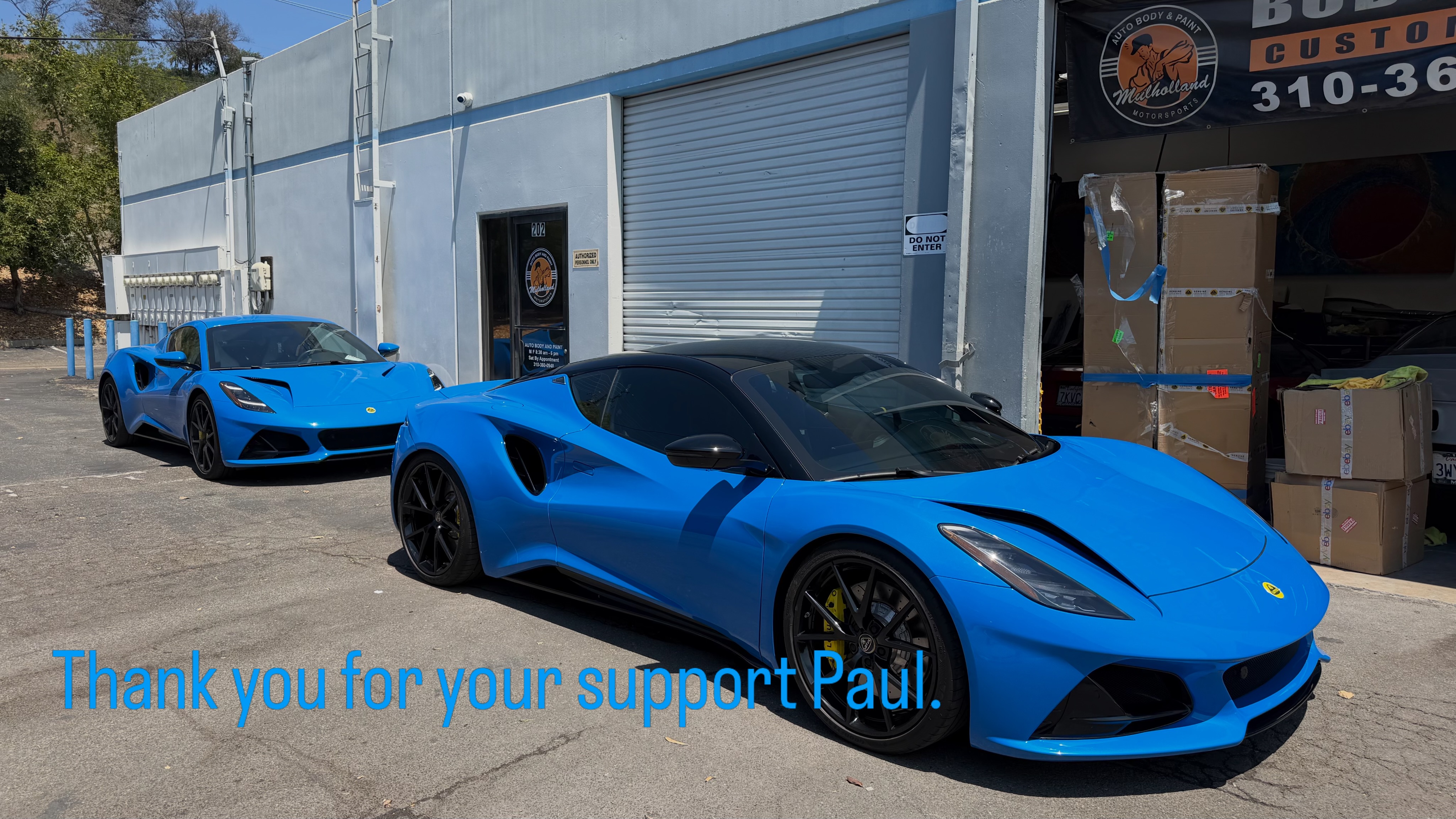 Thank you for your support Paul. Enjoy the ride.
#lotus #lotusemira #mulhollandmotorsports #autobodyshop