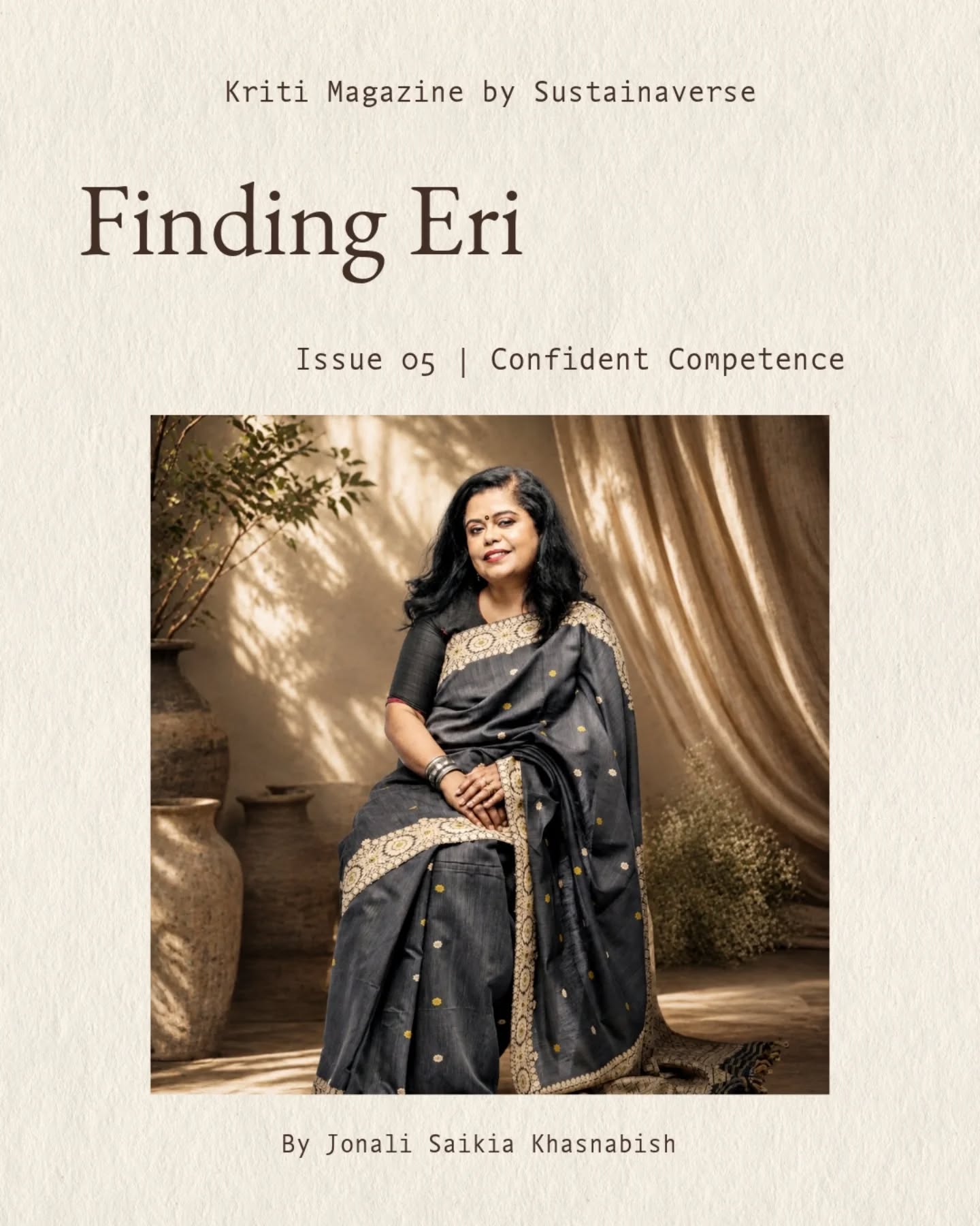 #erisilk
Eri Silk — also known as Peace Silk, also known as Ahimsa Silk — is having a moment.
And it deserves every bit of it.
A fibre rooted in the Northeast of India, carried by communities for whom it was never a luxury product but a daily presence — worn by elders, wrapped around children, present in every season because its qualities made it suited to all of them — Eri silk is now finding its way into the hands of wearers who are discovering for the first time what those communities have always known.
The Finding Eri feature in Kriti Magazine Issue 05 is the story of this fibre told from the most intimate possible angle — by Jonali Saikia Khasnabish (@jonalisaikiakhas ) , founder of Heeya (@heeyacrafts ) , who grew up with Eri silk as part of the texture of her own life before she ever understood what it was or what it would come to mean to her work.
This is the kind of origin story that only one person on Earth could tell.
Eri silk, Northeast handlooms, and the luxury of Ahimsa — all of it is waiting in Issue 05. Link in bio.
With immense gratitude to Jonali and her empowering work at Heeya 🙏🏼
#textiletales #originstory #guestfeature