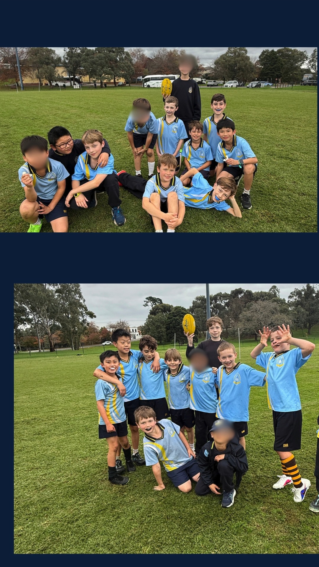 AFL Gala Day 🏉
What an incredible day of teamwork, sportsmanship and school spirit at our 3/4 AFL Gala Day! Thank you to our Year 6 House leaders for taking on the coach and umpire responsibilities and to our parent helpers who assisted and organised the rotations.
A huge congratulations to all our students for their effort and commitment throughout the day.
We are proud of the way our students encouraged one another, displayed resilience and embraced the spirit of the game. Well done to everyone involved! 👏💙💛
#AFLGalaDay #SchoolSport #Teamwork #SchoolSpirit #ProudSchoolCommunity #ohrsurreyhills