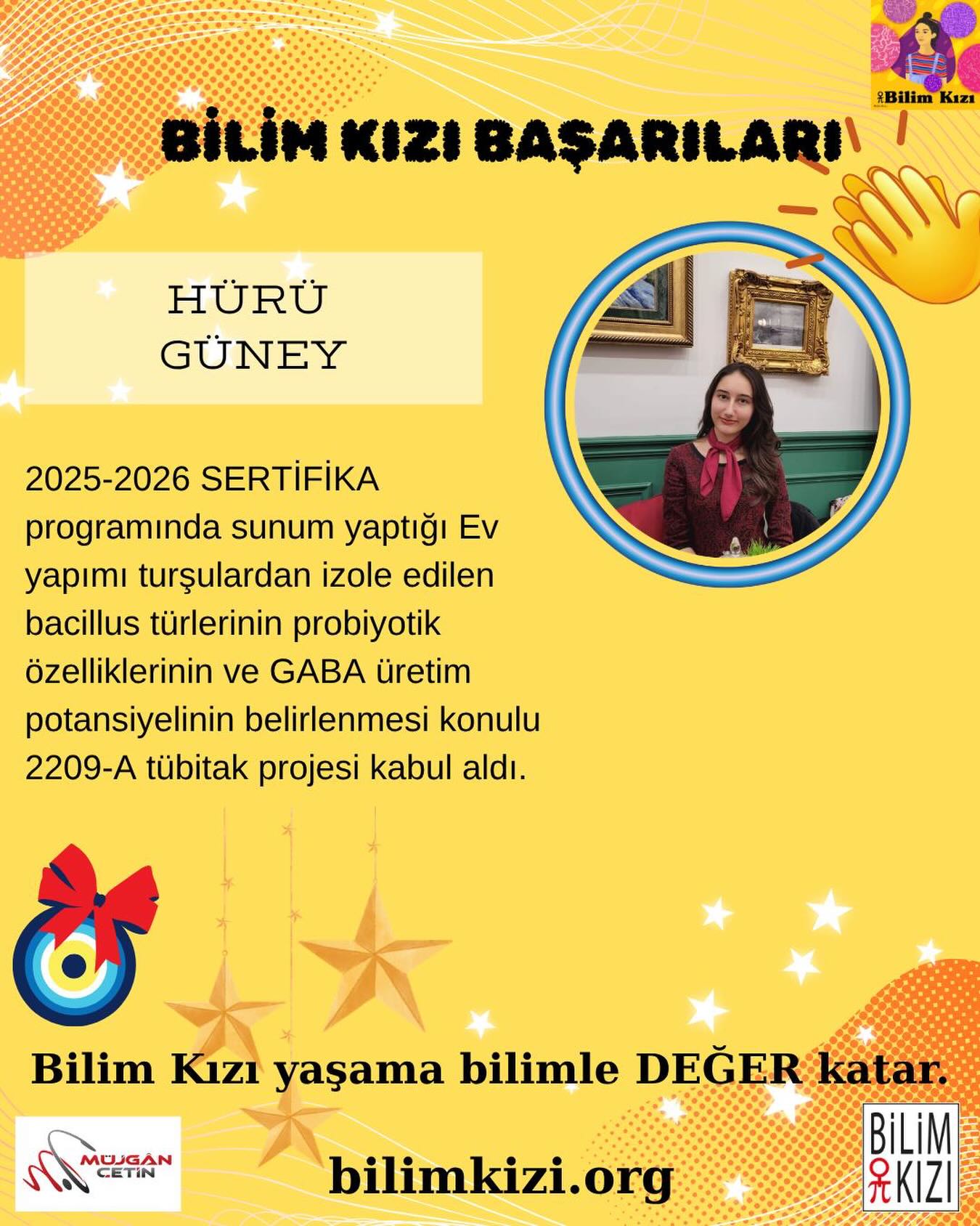 ATATÜRK ün gençlere hediye ettiği bu güzel ve anlamlı GENÇLİK BAYRAMIZDA @bilimkiziorg @gnyhuru in #TUBİTAK proje başvurusunun kabulu bize GENÇLERE GÜVENMEKTE ne kadar haklı diye düşündürüyor 🙏 HÜRÜ yü gururla alkışlıyor ve GENÇLERİMİZ ile GURUR duyuyoruz. Mentor hocası Prof Dr ELİF ALTÜRK @mutlulugun_izinde e teşekkürlerimizle 🙏